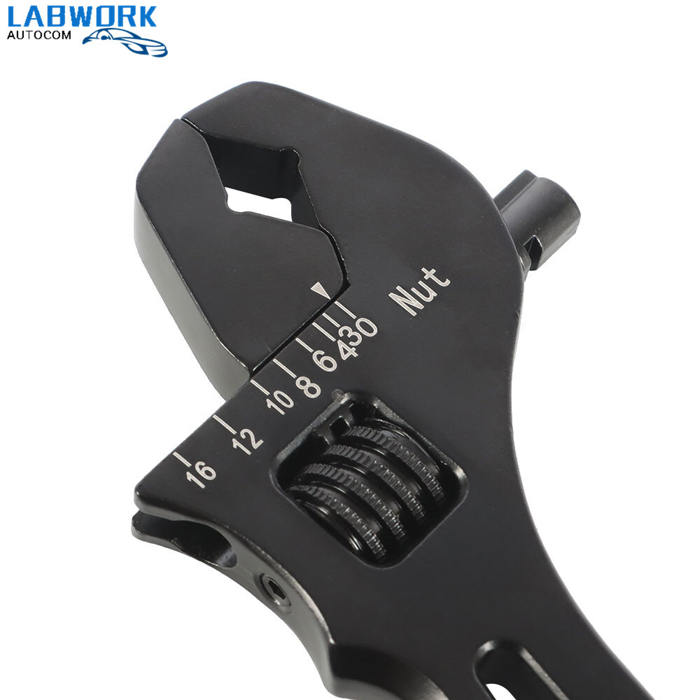 For Hose End Fitting 3AN-16AN Black Adjustable Wrench Aluminum Tool Spanner