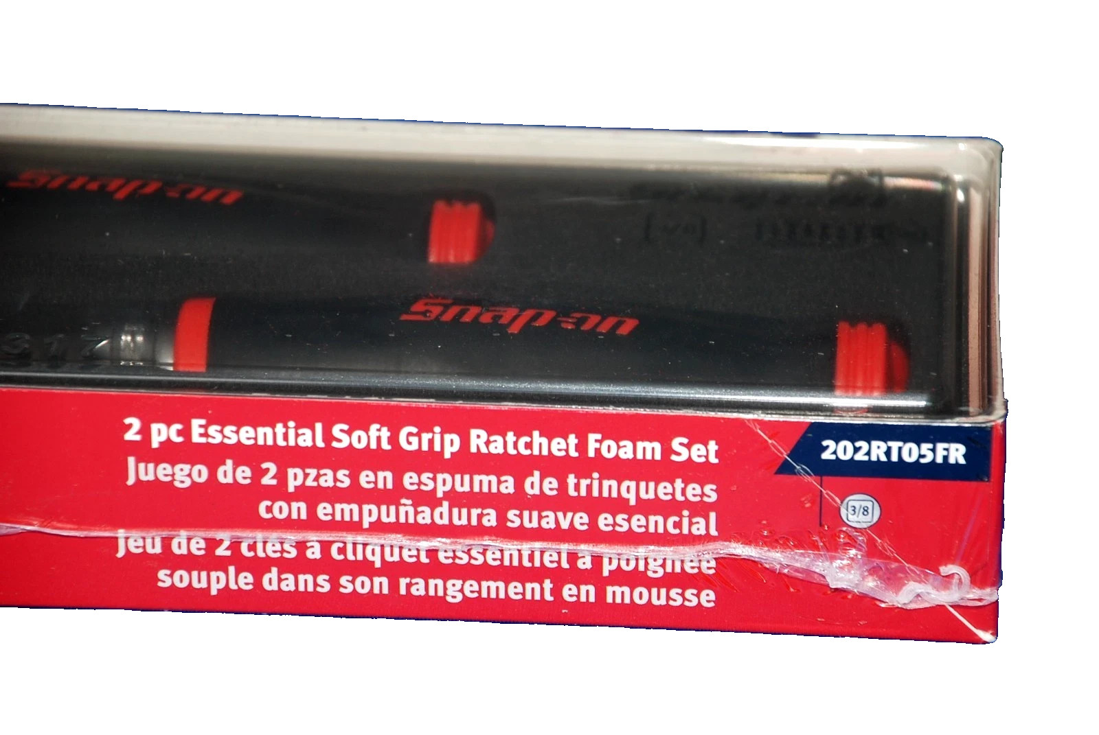 Snap-on Tools RED 2pc Soft Grip Ratchet Foam Set 202RT05FR FHL80 FHF80A USA NEW