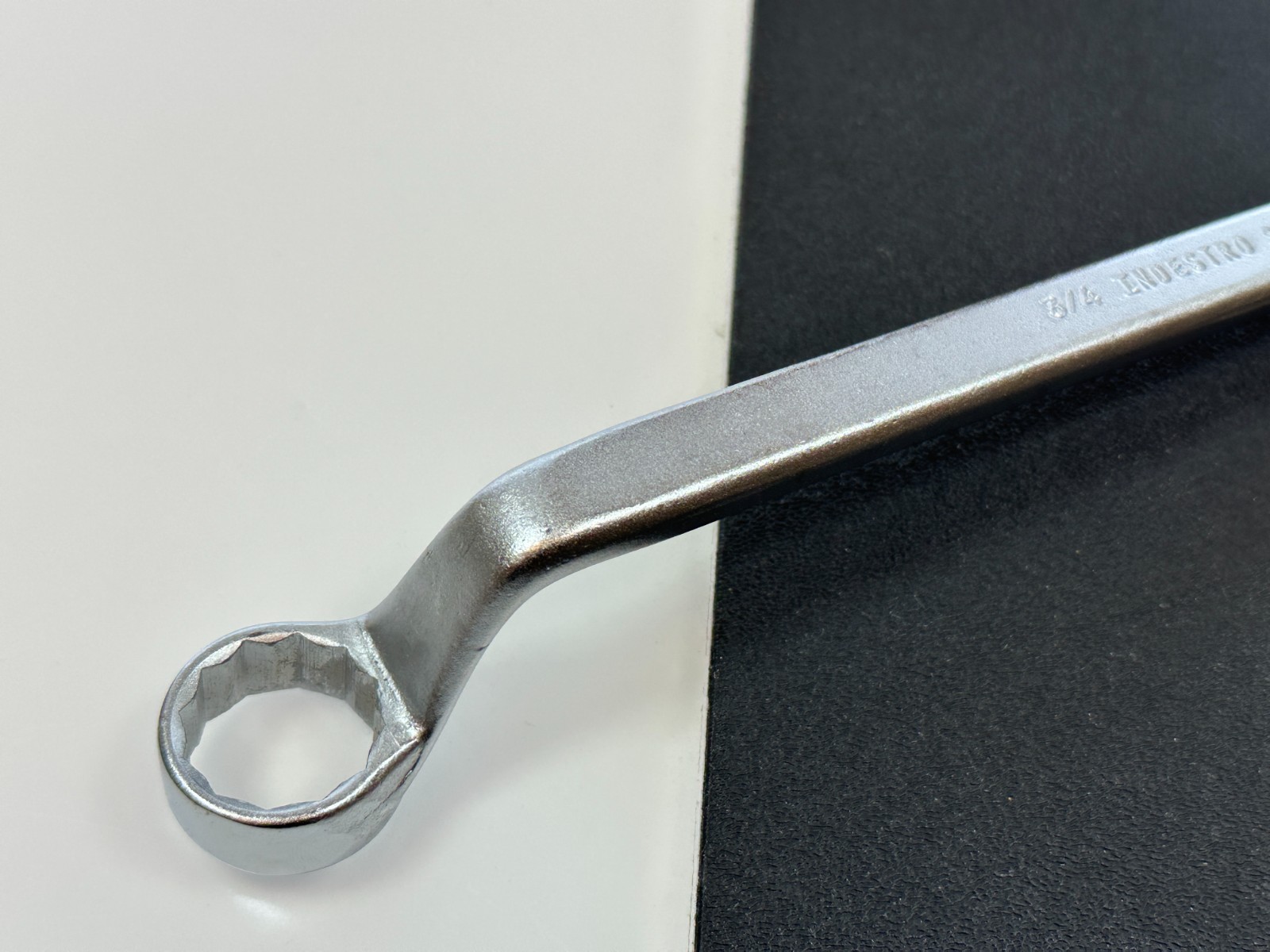 🇺🇸Indestro Tools USA 733A SAE 3/4” x 7/8” Offset Box End Wrench, NEW Old Stock