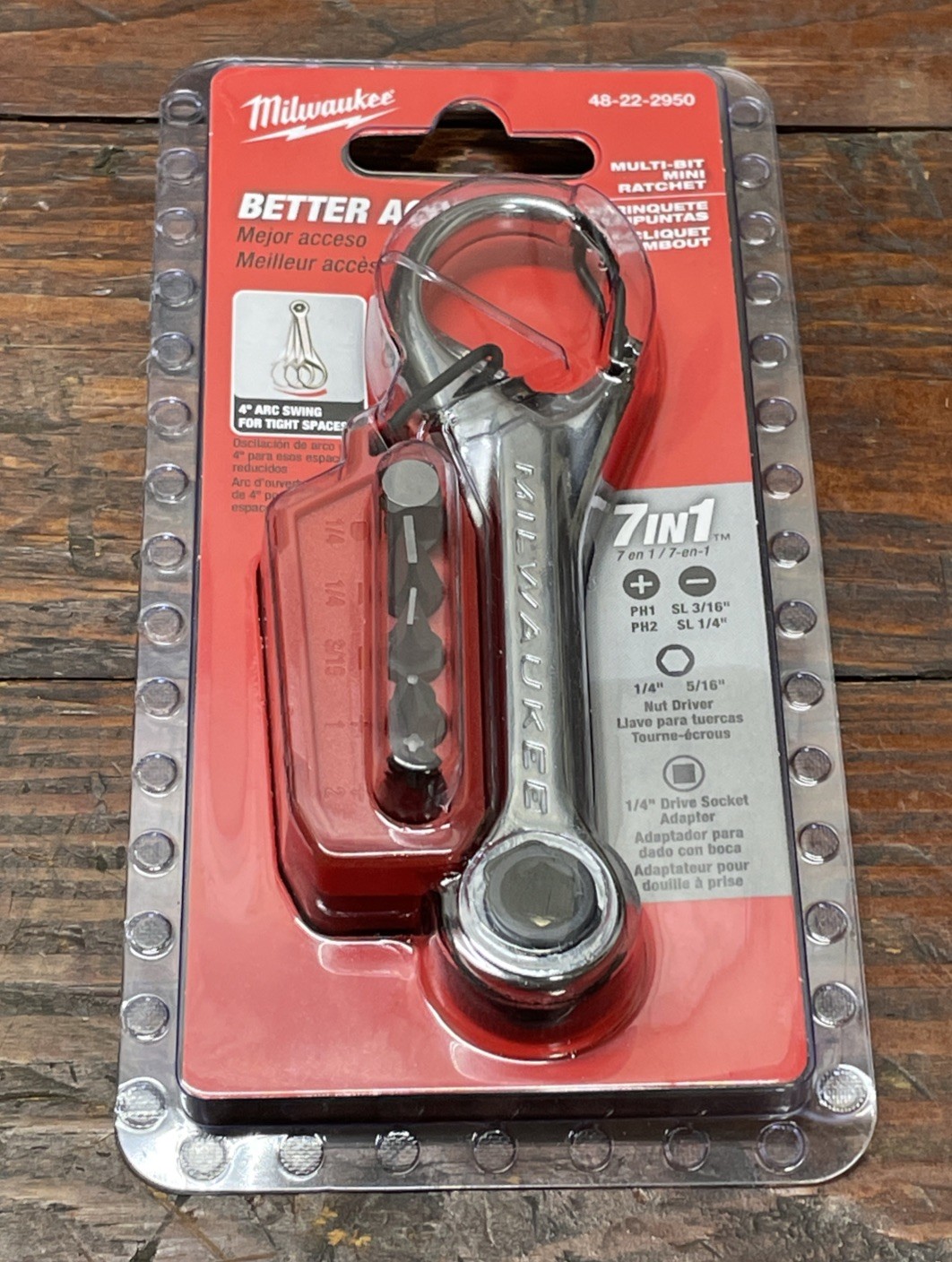 Milwaukee 48-22-2950 7-in-1 Multi-Bit Mini Ratchet
