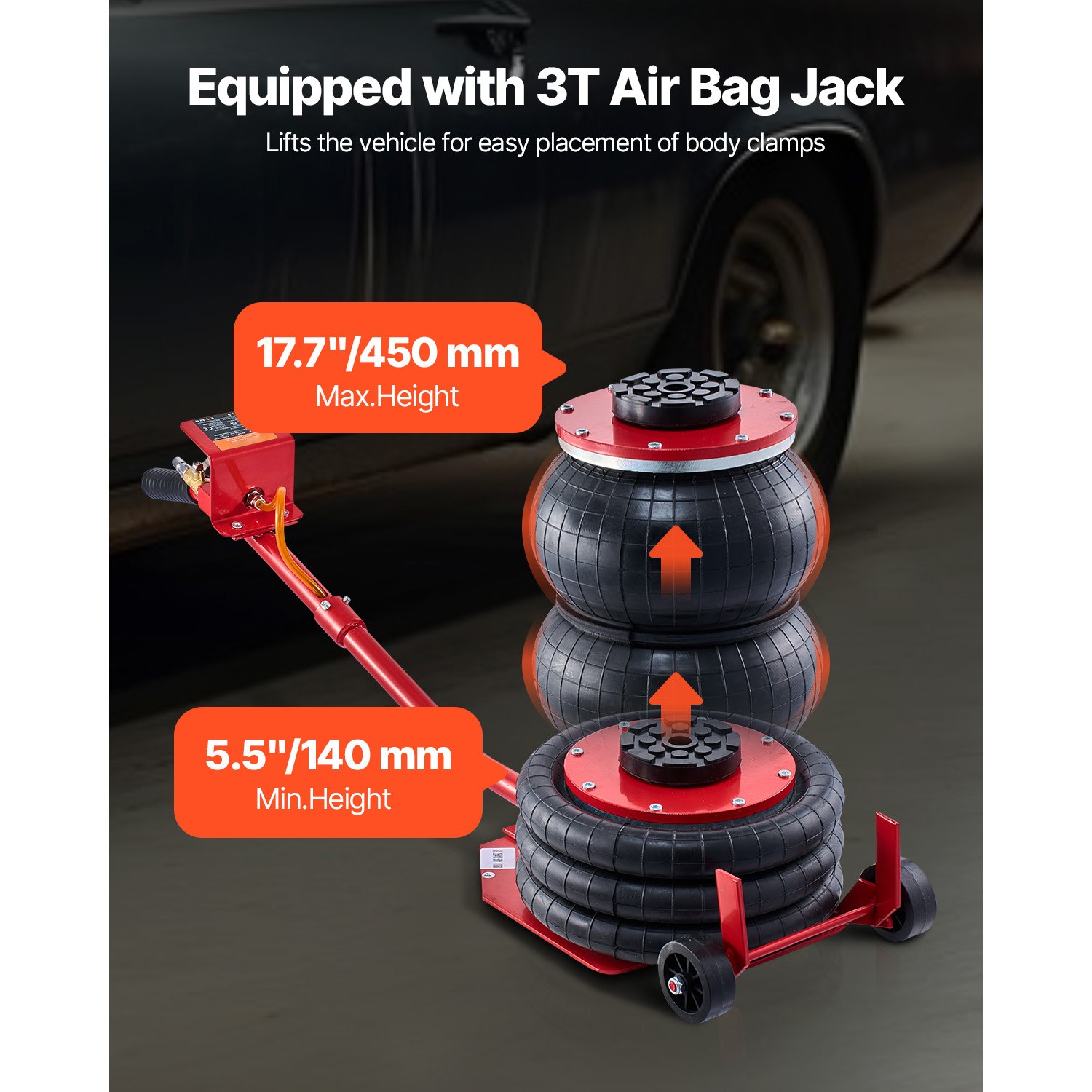 Auto Body Frame Puller Straightener 6T Car Frame Machine 3T Airbag Jack
