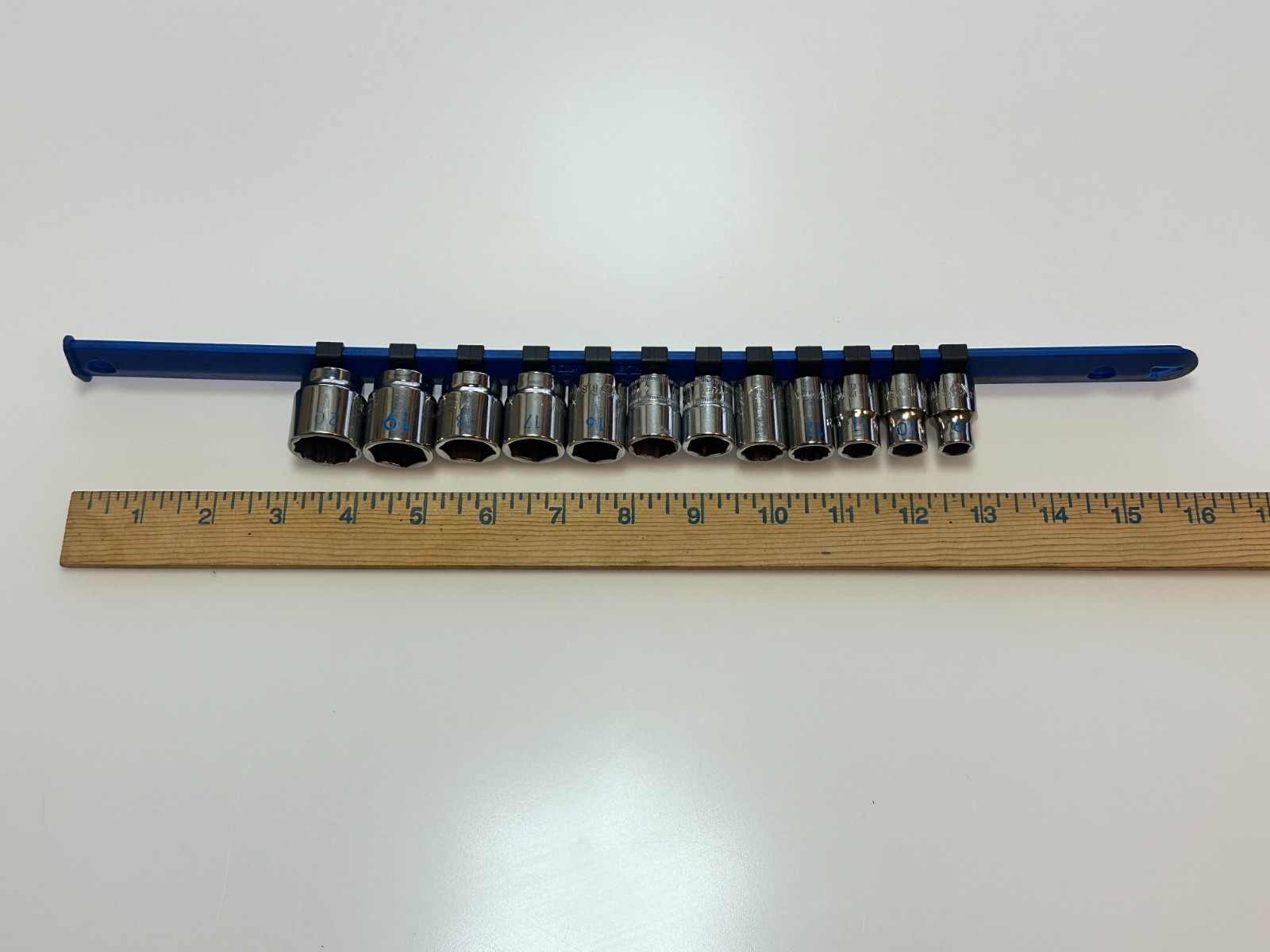 Matco Tools USA 12pc 3/8 Drive Metric 9mm-20mm Chrome Socket Set, (2) Snap-On