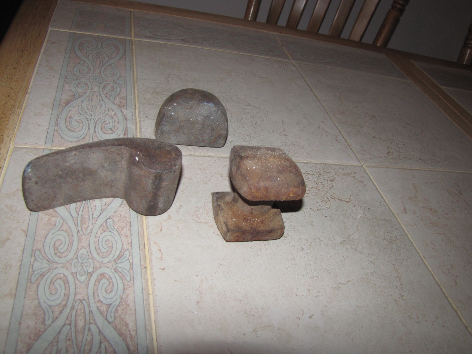 Vtg. LOT 3 metal Auto Body/blacksmith Tool Anvil,comma, heel lot