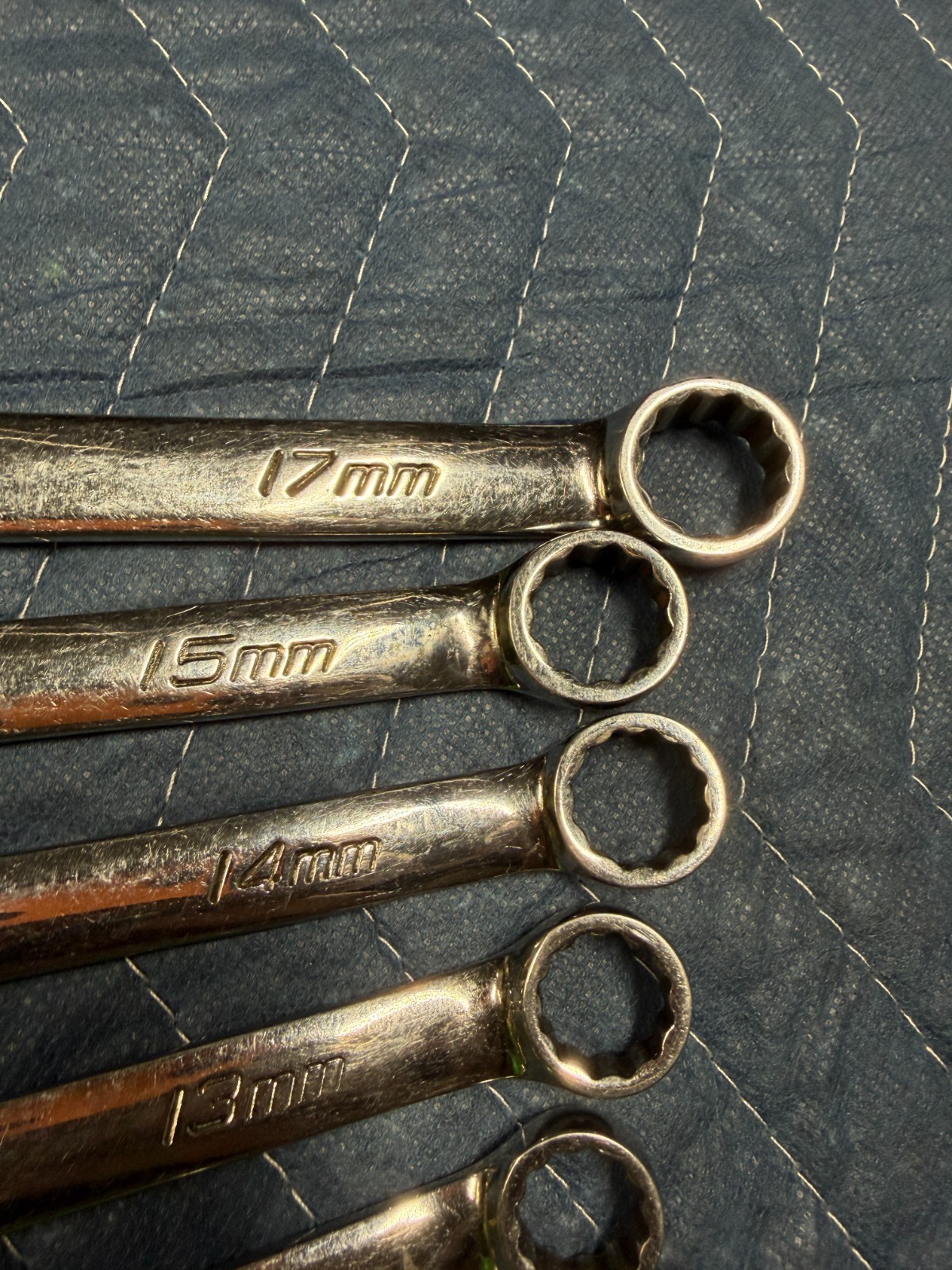 7 Piece Snap-on Metric Combination Wrench Set OEXM707B 10mm – 15mm + 17mm