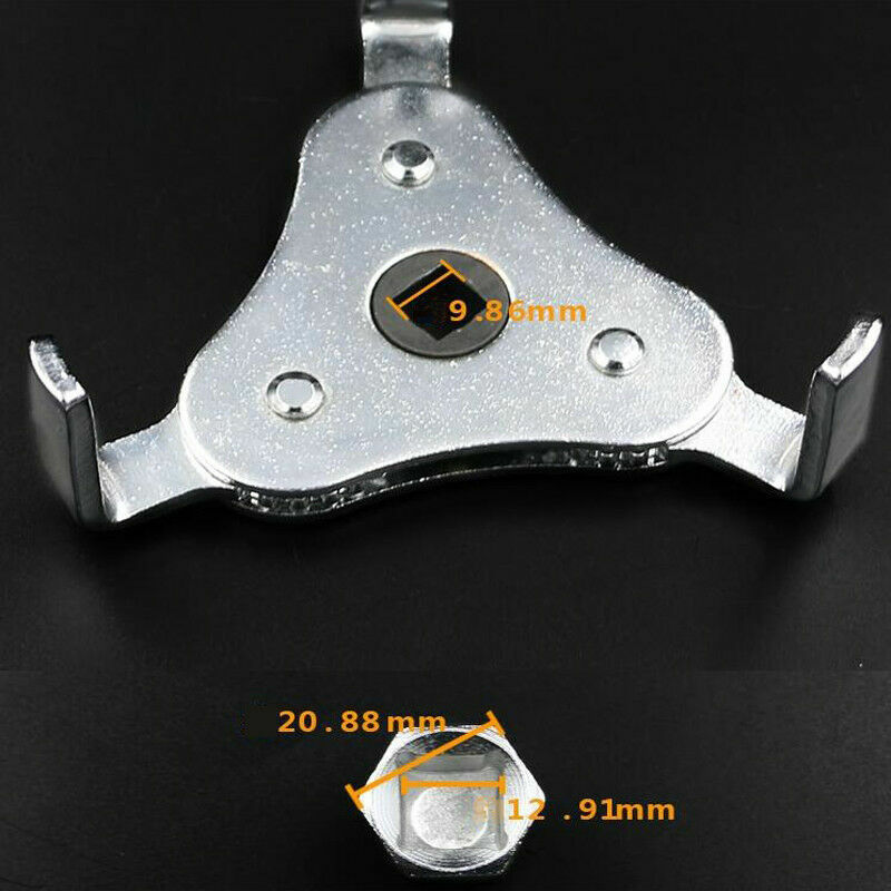Dual Drive Oil Fuel Filter Remover Wrench Removal Tool 3 Jaw 2 Way 60-110mm Car