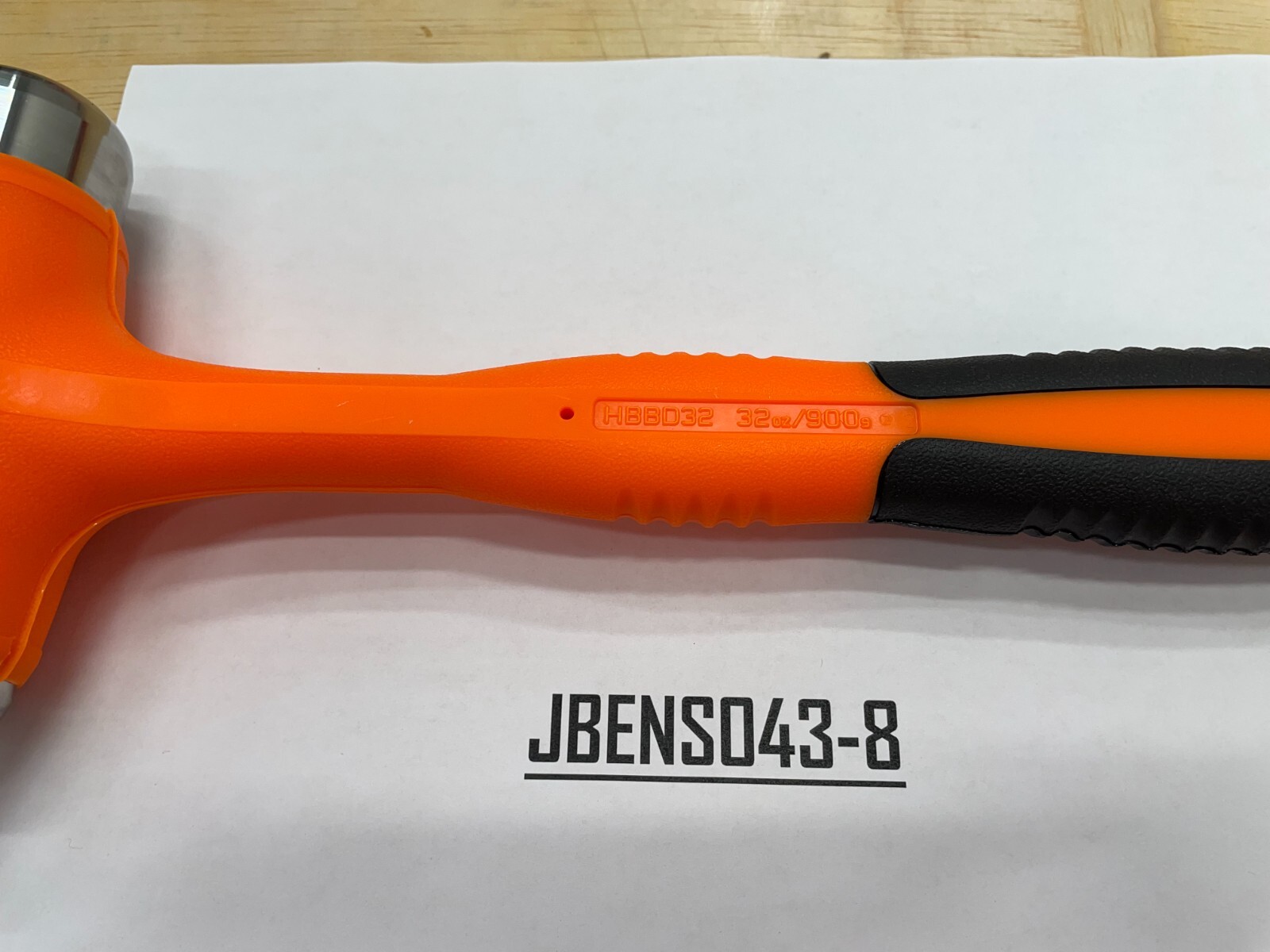 Snap-on Tools USA NEW ORANGE 32oz/900g Soft Grip Dead Blow Hammer HBBD32O