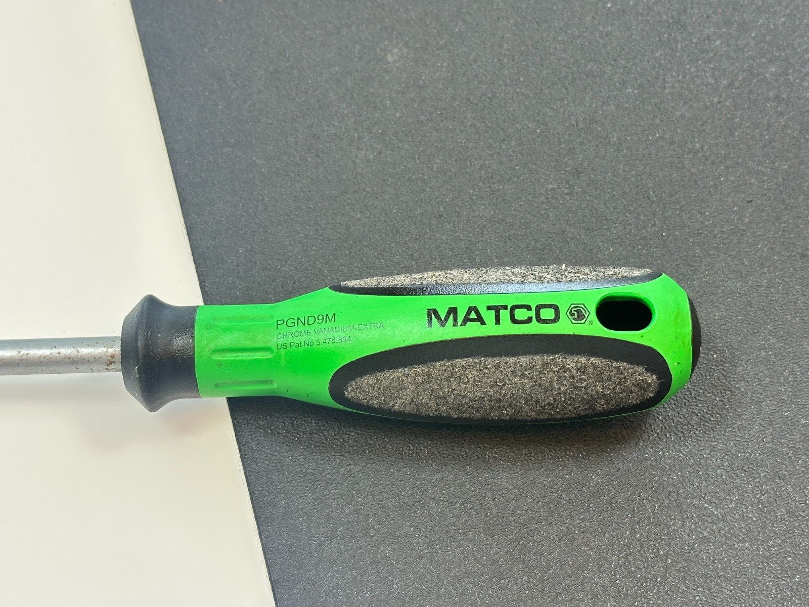 Matco Tools (Witte Germany) PGND9M Metric 9mm Nut Driver, Green Soft Grip, 10″ L