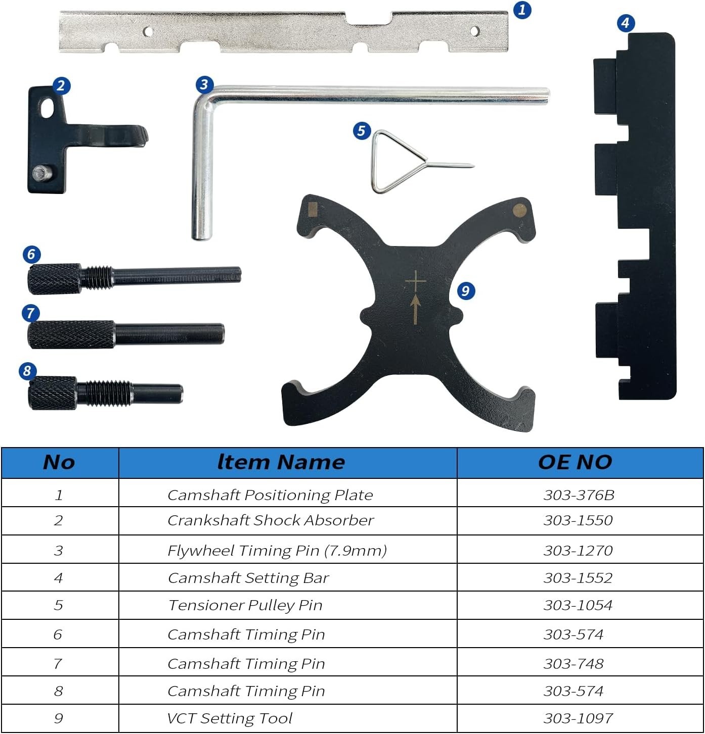 1.5 1.6 Timing Tool Kit Compatible with Ford Fiesta Fusion Escape NEW VERSION