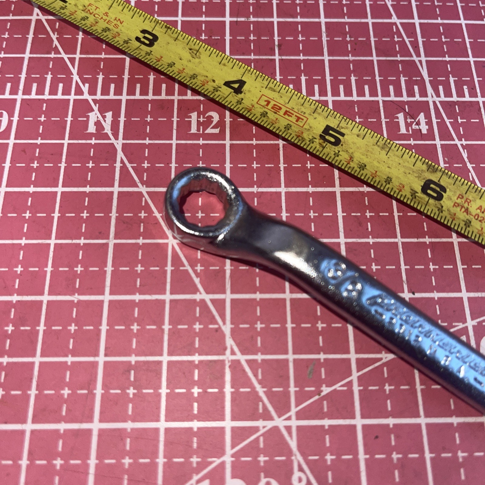 NOS PROAMERICA USA 2312 3/8 X 7/16 In SAE Stubby Offset 12 Point Box End Wrench