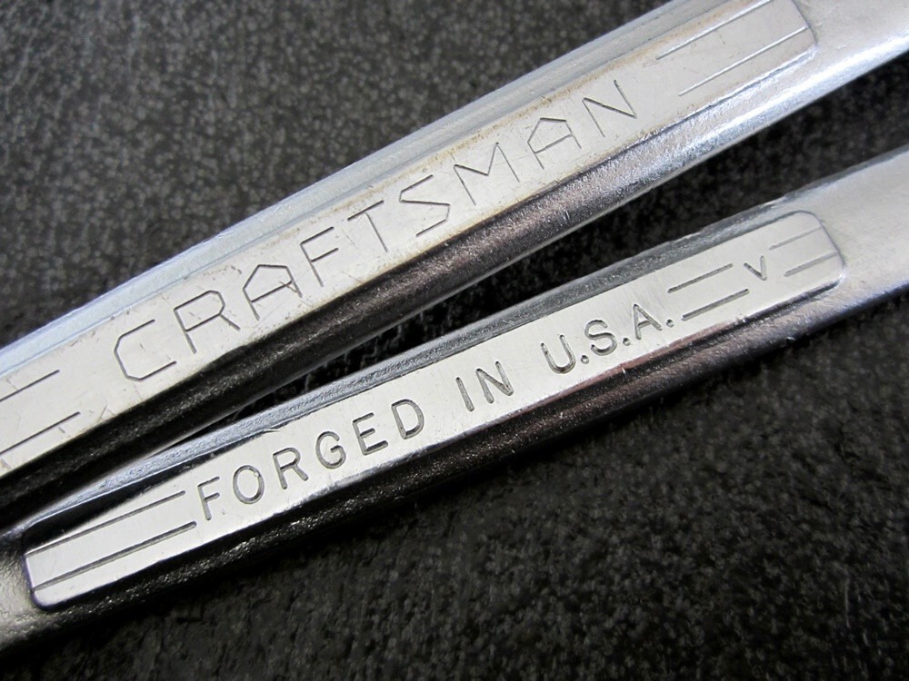 Vintage Craftsman 8pc SAE Open End Wrench Set 3/8″ to 1-1/8″ Made in USA