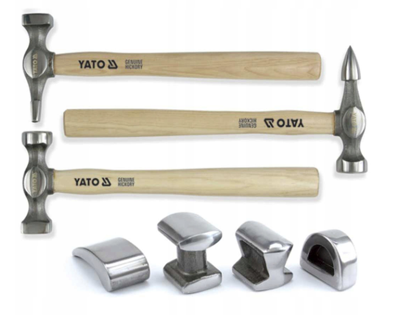 Auto Body Fender Set 7 pcs Tool Hammer and Dolly Repair Kit with Case Yato