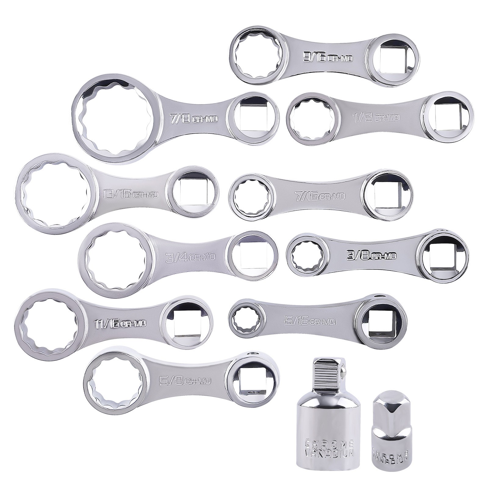 12 Point Extension Torque Adapter 5/8″ 11/16″ 3/4″ 13/16″ 7/8″ 1/2» 1/4» 12pcs