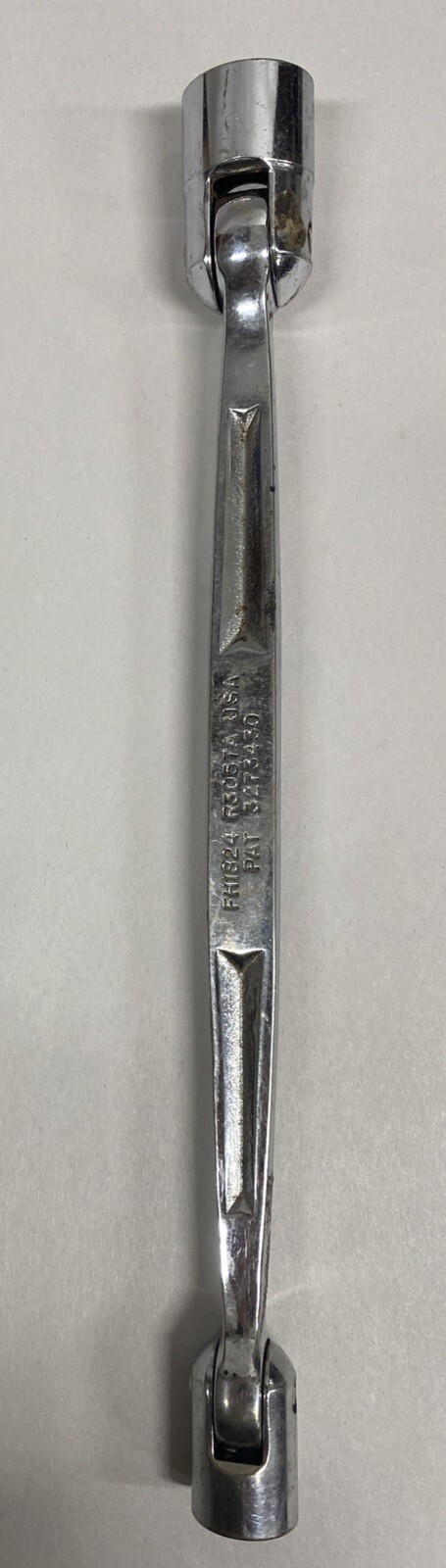 Snap-On FH1824 Rare Unmarked Double Flex Head Socket End Wrench 12pt 9/16″ 3/4″