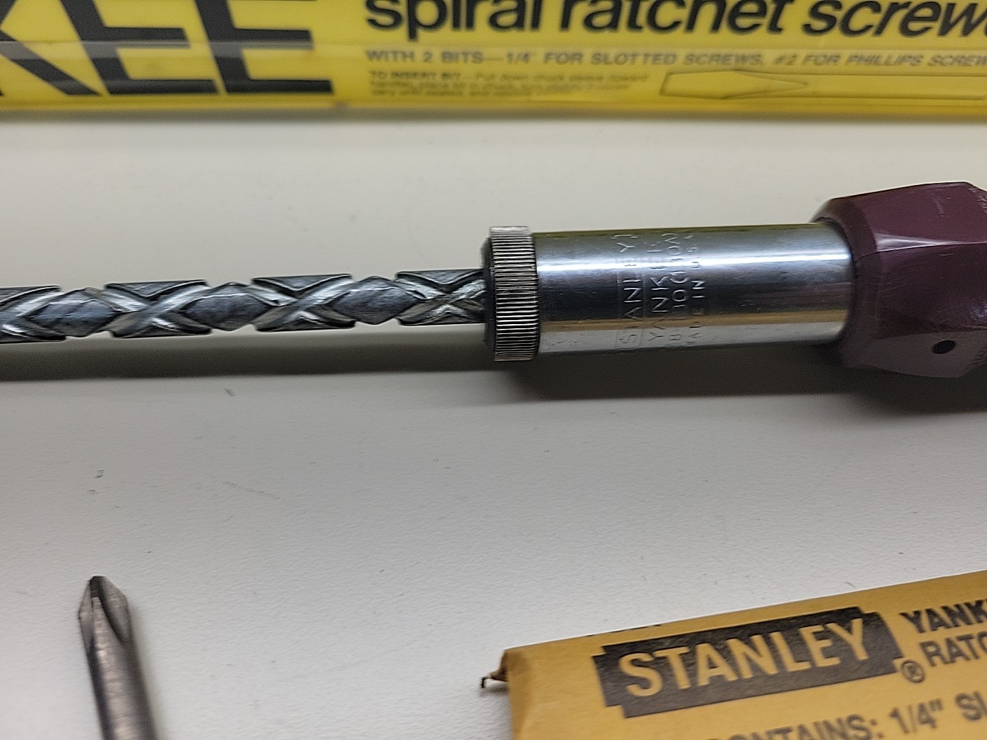 Stanley Yankee 68-130 130A Spiral Ratchet Screwdriver NOS No. 2 Phillips Flat