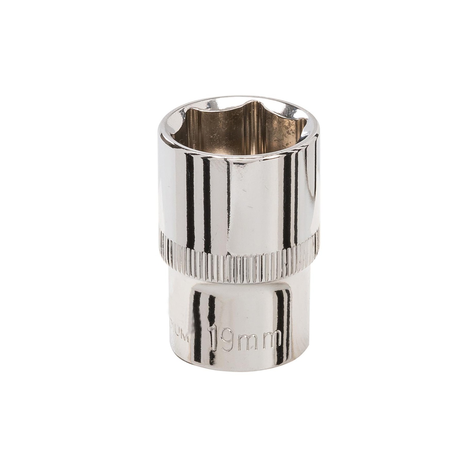 Drive Socket 19mm 6Pt Metric Chrome Vanadium Steel Hex Socket 1/2″