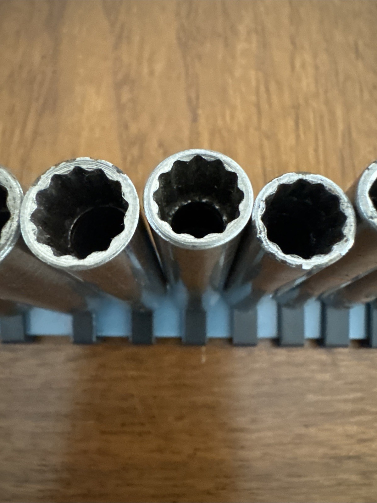 9pc. Snap-on Tools USA 1/4″ Drive SAE Deep 12pt POINT Chrome Socket Set READ!!