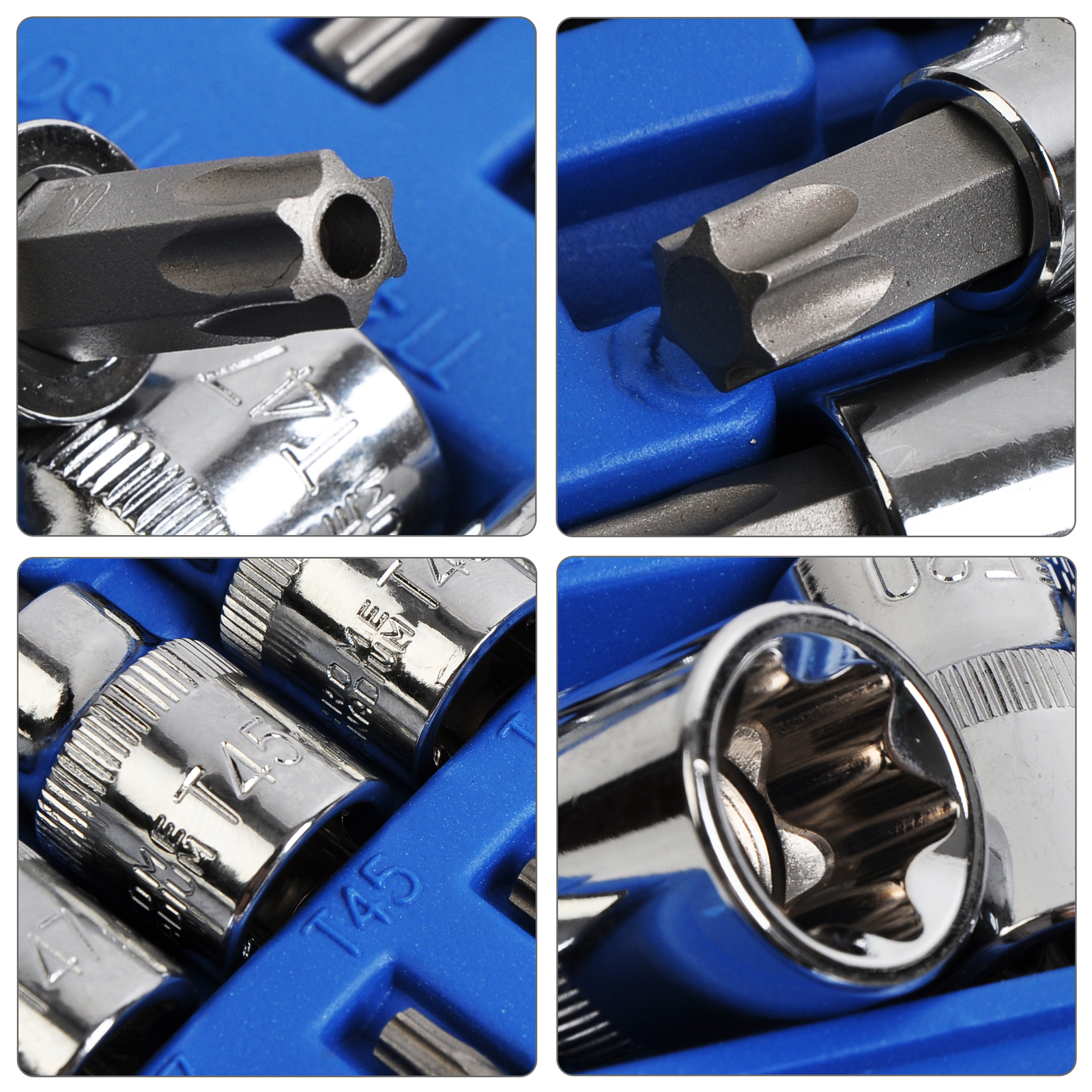 60Pcs Master Torx Bit Socket and External Torx Socket Set | S2 and Cr-V Steel