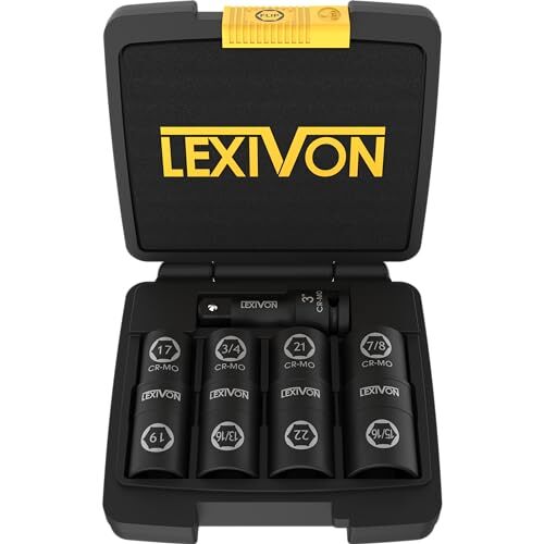 Lug Nut Impact Socket Set, 1/2-Inch Drive | Innovative 8-in-4 Flip Socket LX-110