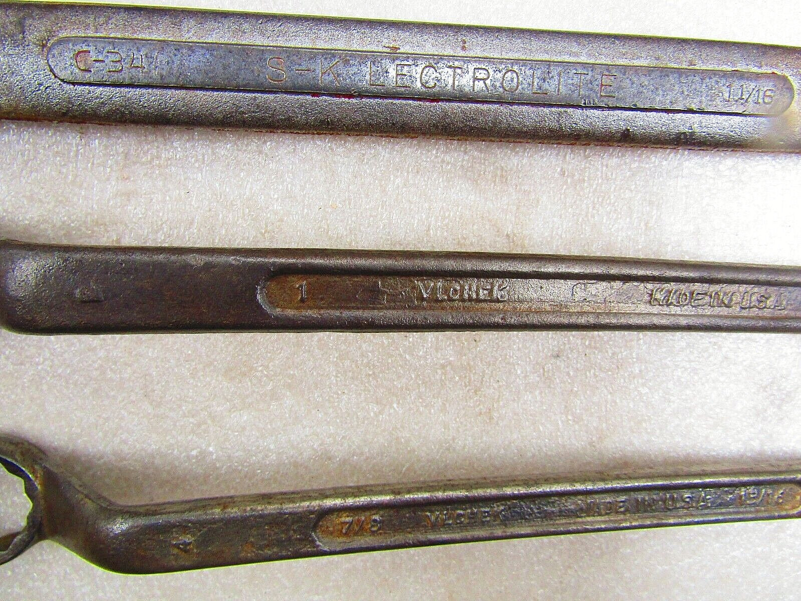 Combination SAE wrench assortment, 4 pieces inc. S-K