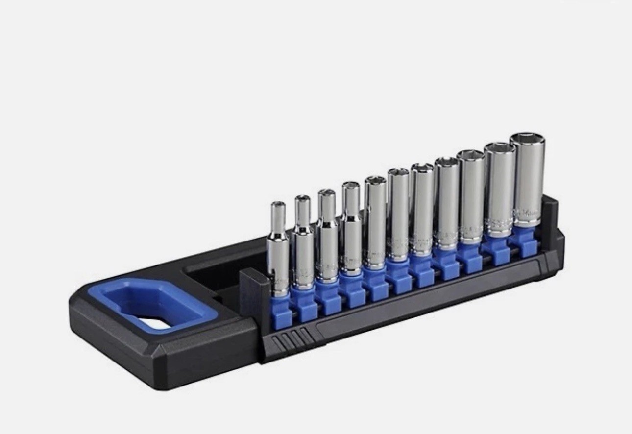 JobSmart 1/4 in. Drive Metric Deep Socket Set, 11 pc.