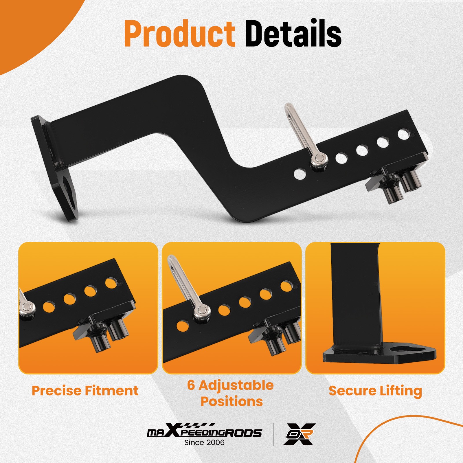 Steel Engine Support Bar for HEMI Engine Universal Adjustable Powder Coated