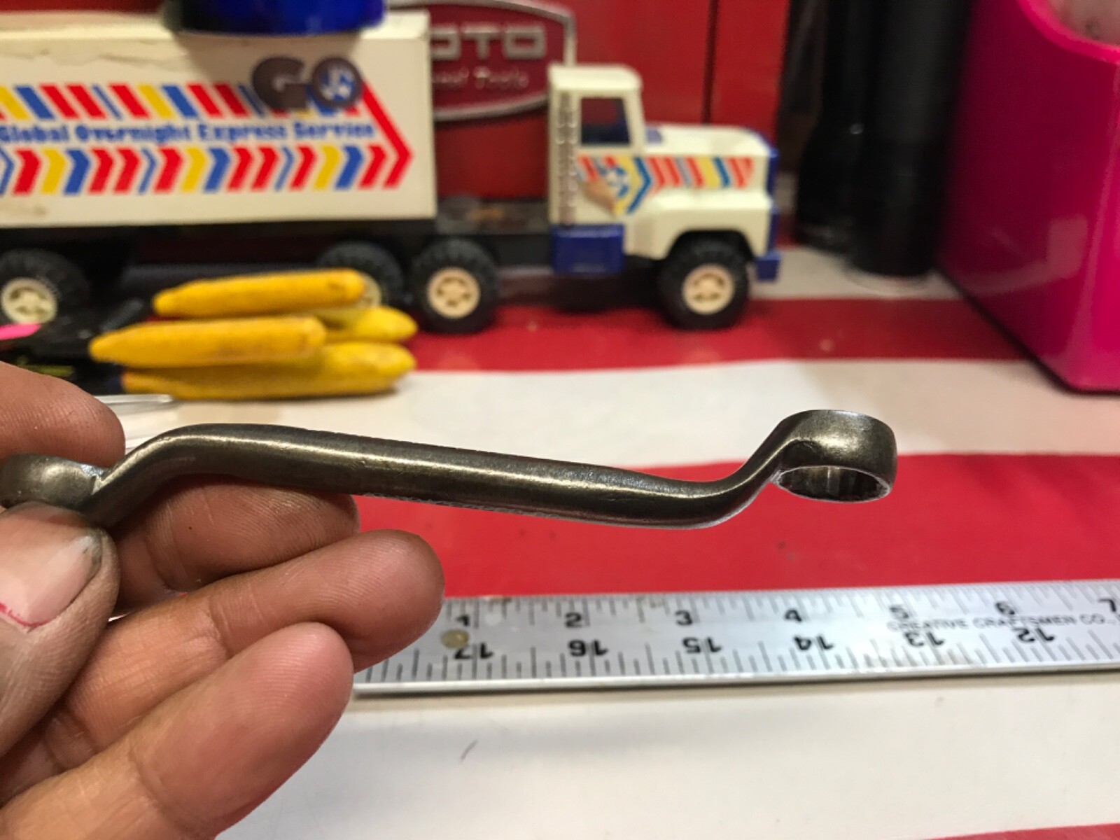 Blue point tools wrench 3/8” & 7/16” XS1214 offset vintage GGG