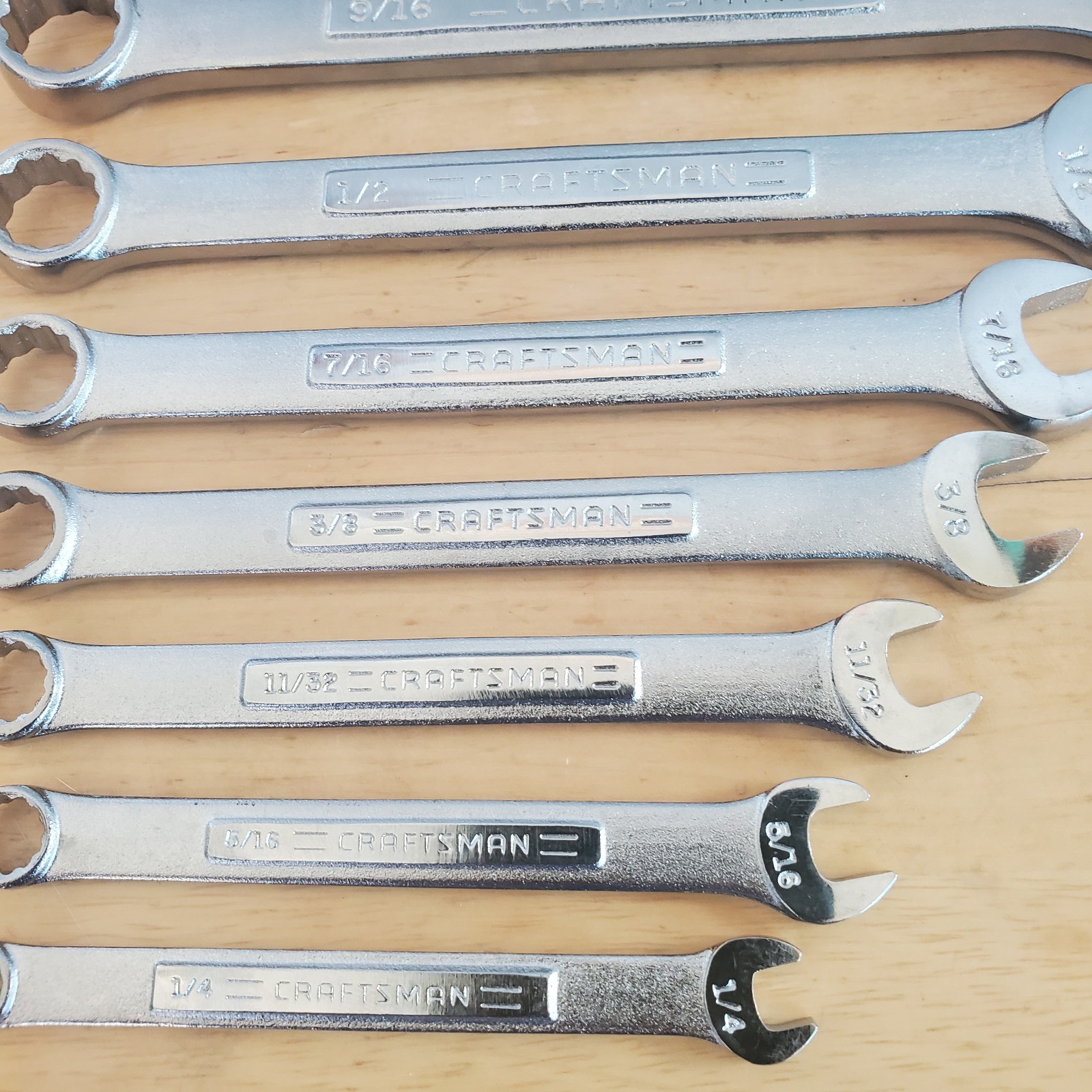 12pc Craftsman 12pt SAE Combination Wrench Set 1/4″ -7/8″ A-AD Series