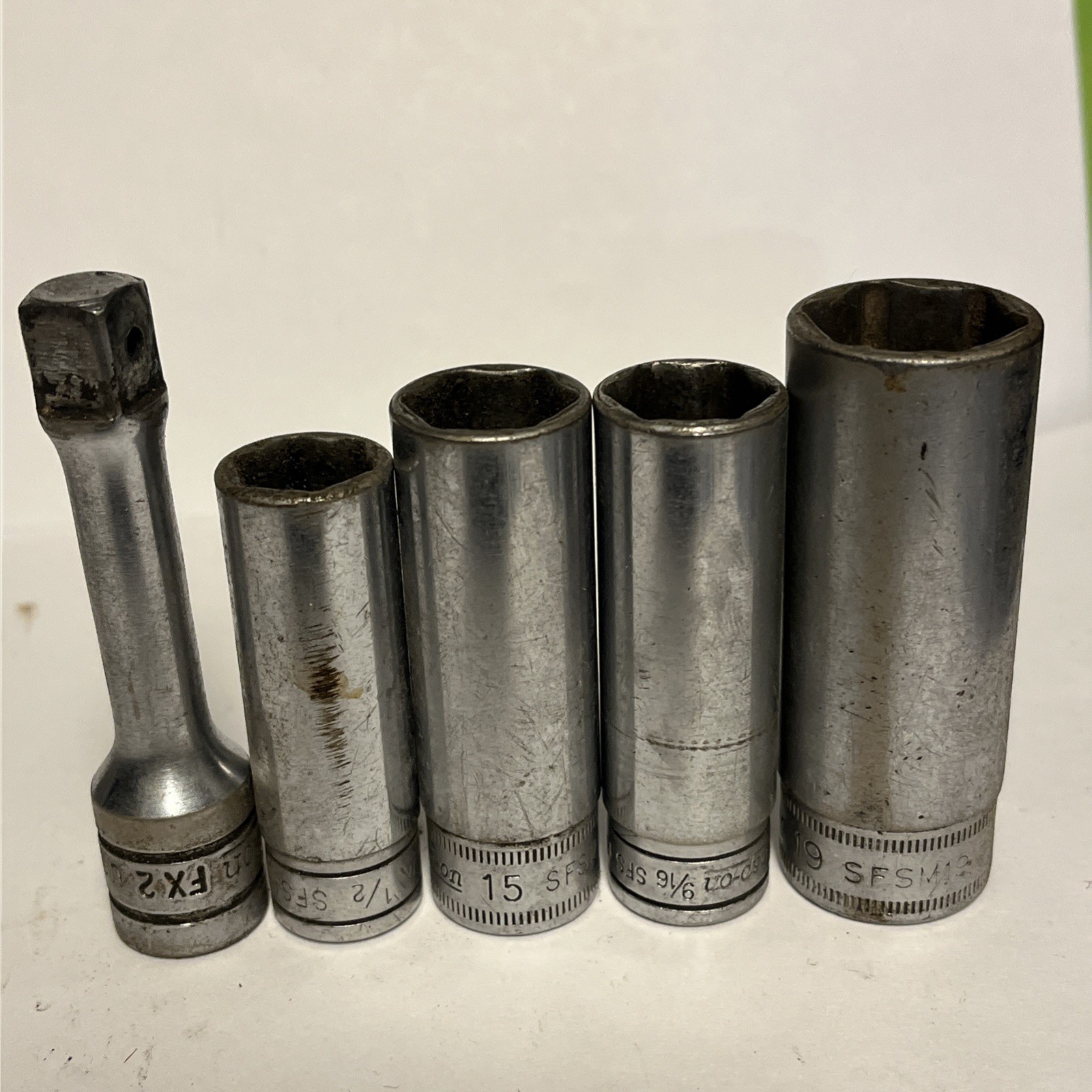 Snap On Deep Well 3/8 Sockets Sfsm19 SFs 181 Sfsm15 Sfs161 FX2 Sockets Extension