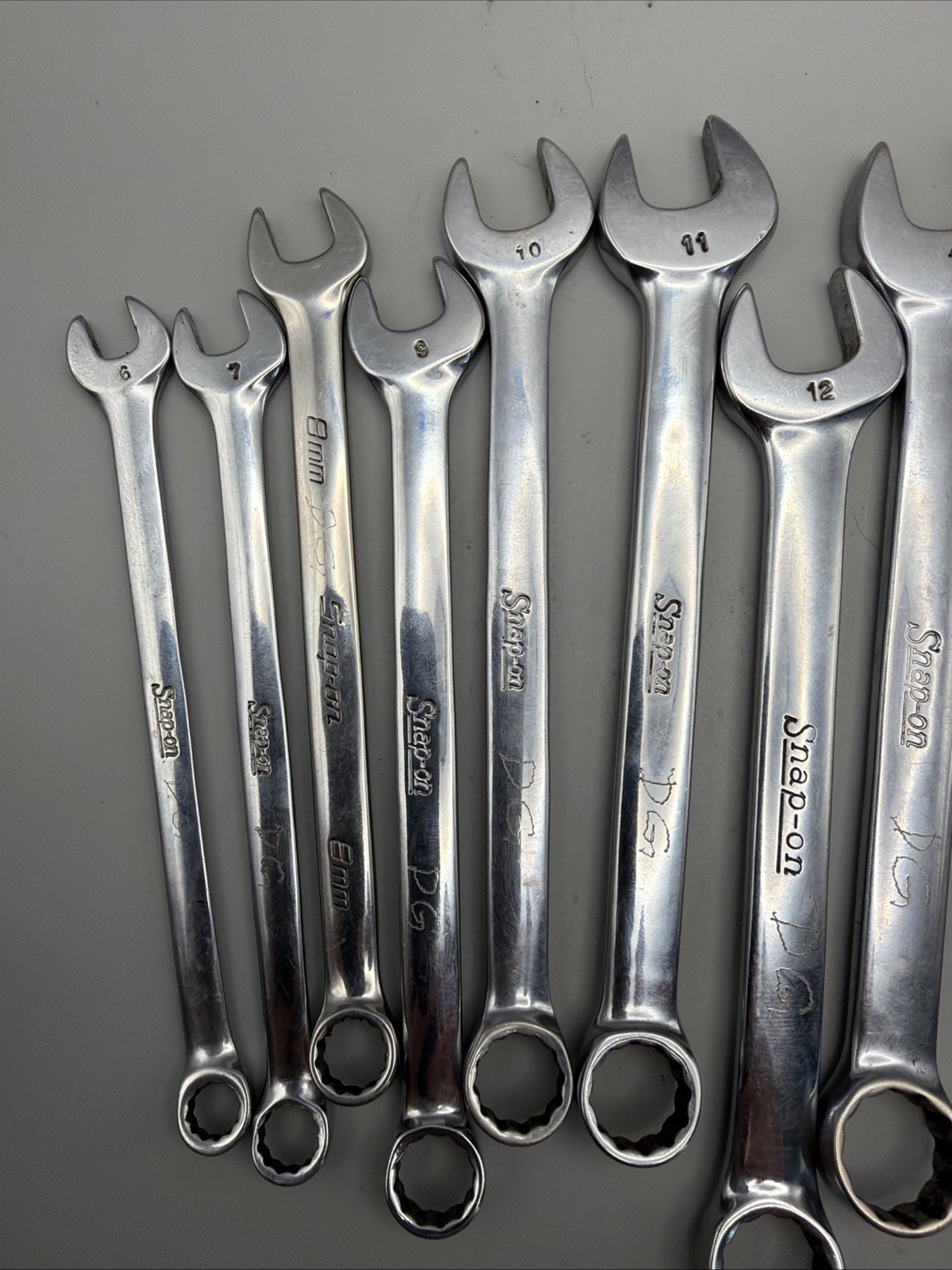 Snap-on Tools Metric Flank Drive Short Combo Wrench Set OEXM6-OEXM19, set of 14