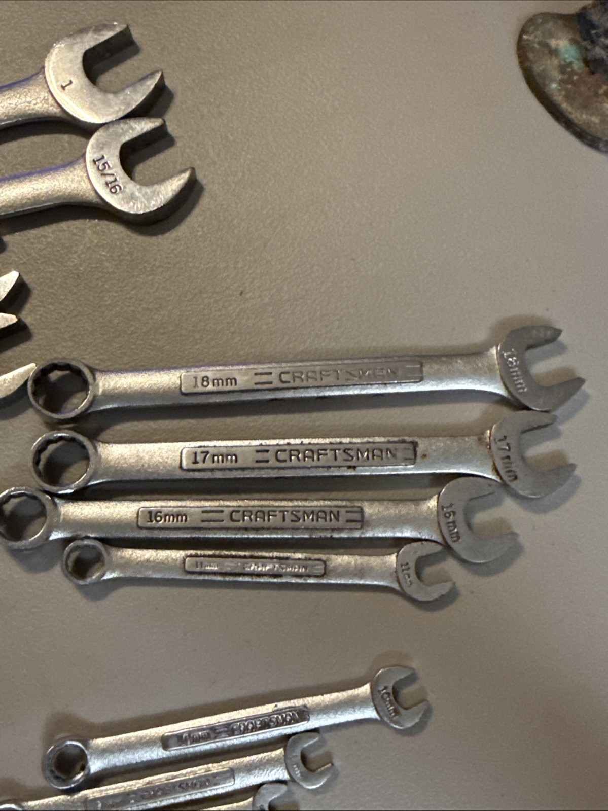 VTG Craftsman USA 21 PC Combination Wrench Set 12Pt Metric SAE VV Series