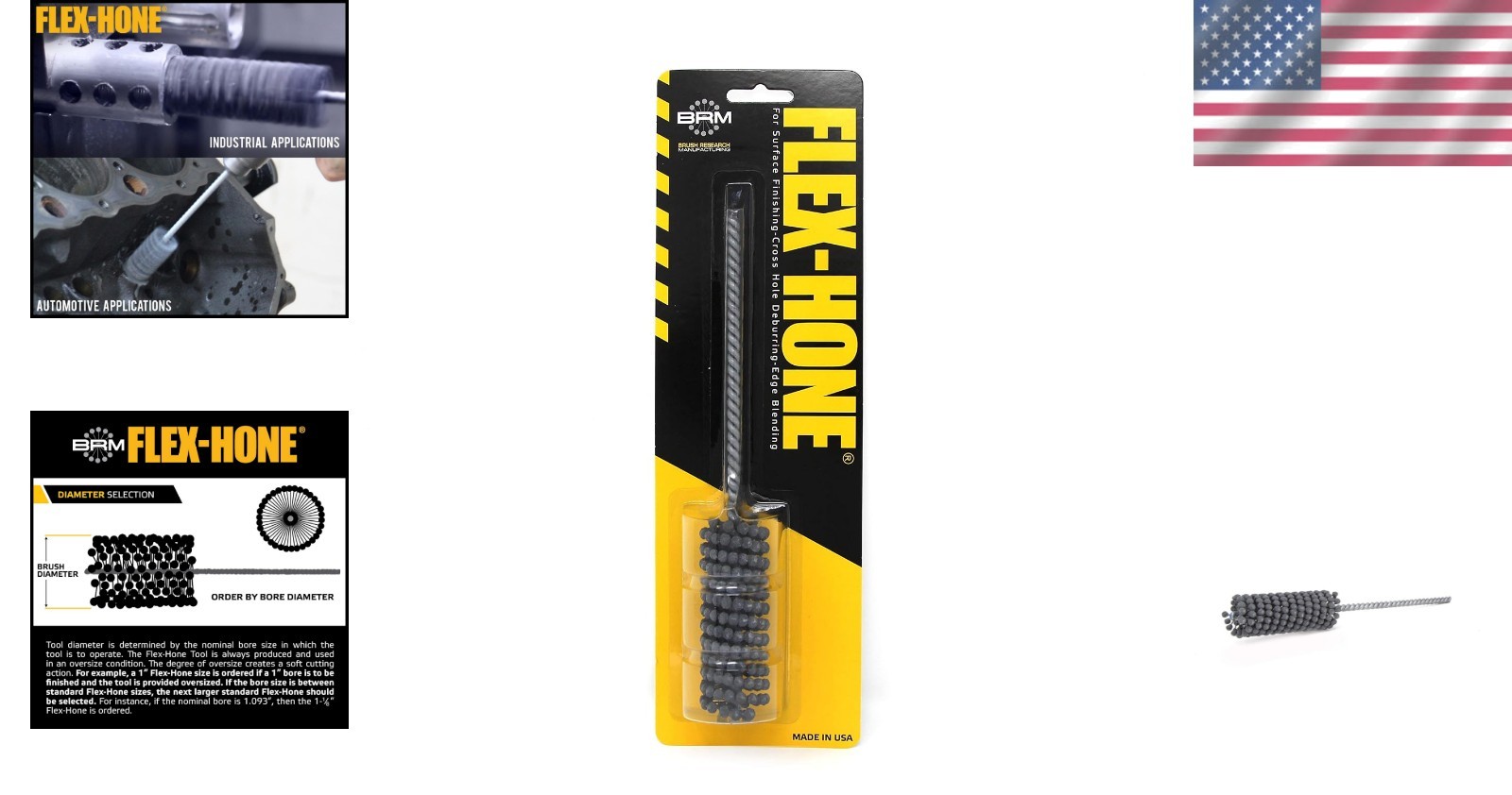 Brush Research 7/8″ 240 Grit Silicon Carbide Flex-Hone for Superior Finishing