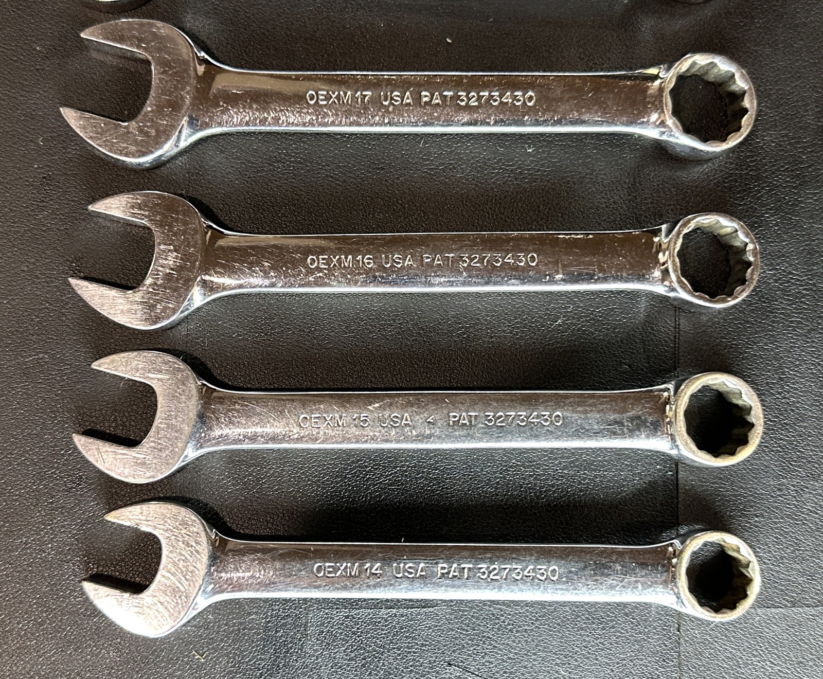 SNAP ON OEXM-SERIES 15-Pc 12-Pt Metric Flank Drive® Short Combination Wrench Set