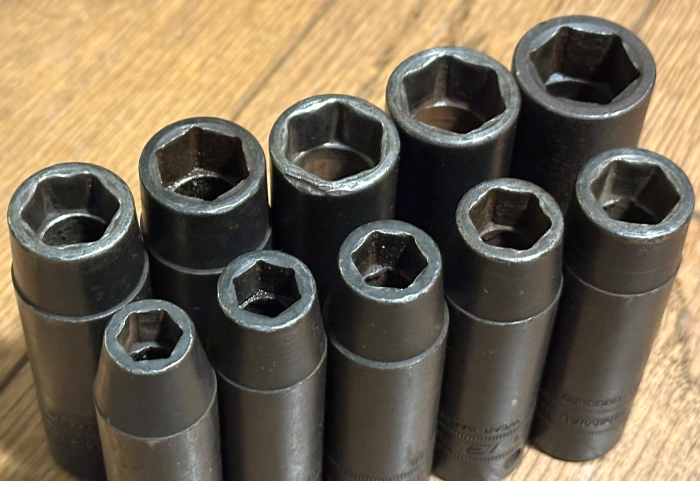 🇺🇸 Snap On Tools USA 10mm-19mm 1/2” DR Metric IMPACT Deep Socket Set Lot 6PT