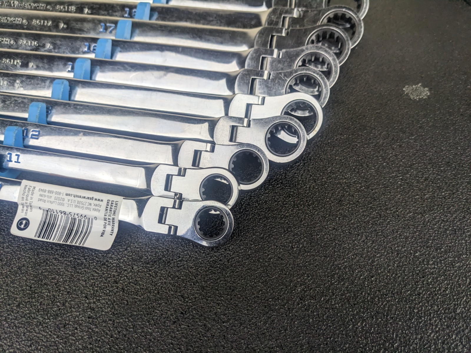 #bm678 Gearwrench 120XP 10-piece 10 to 19 mm Ratcheting Flex Head Wrench Set