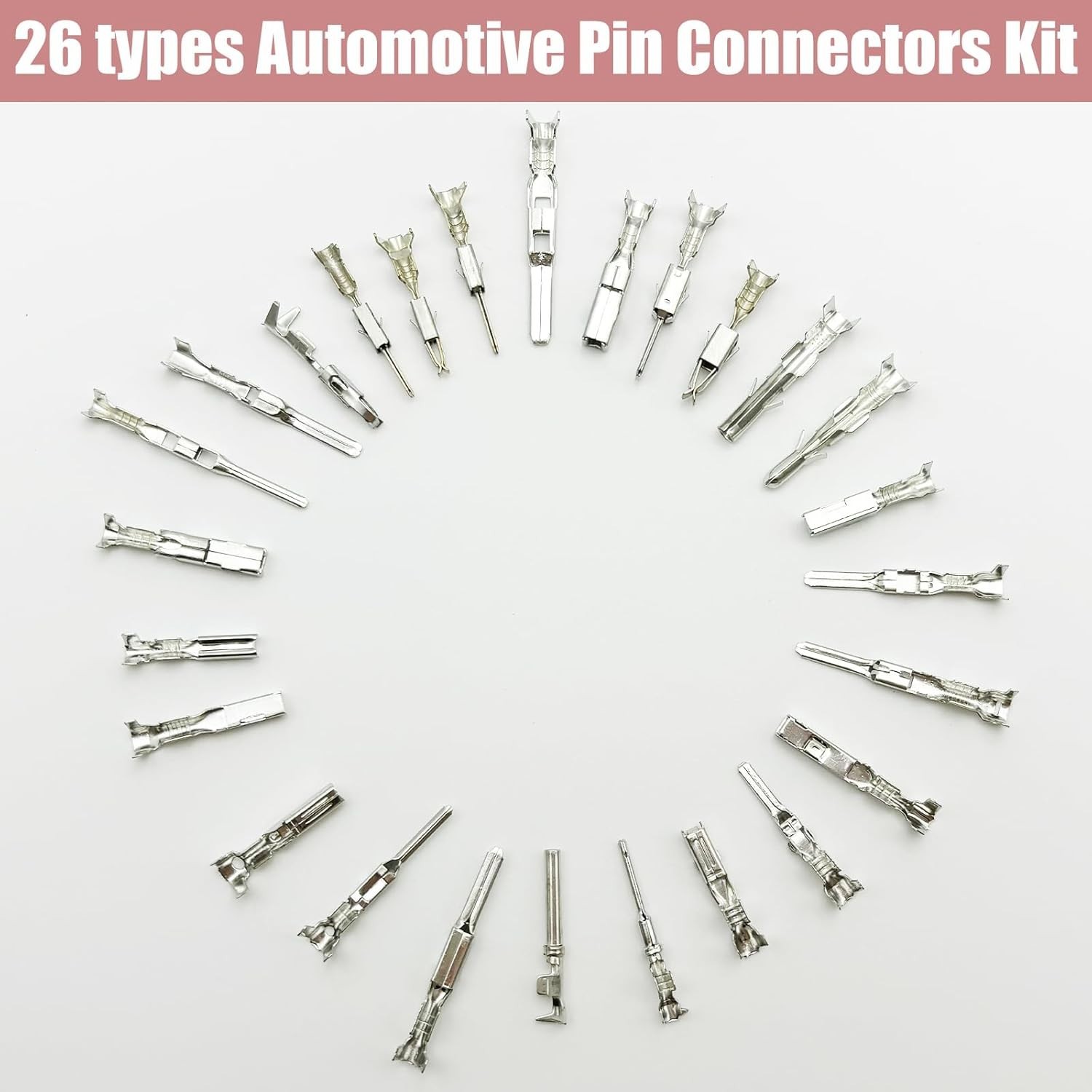 1050Pcs-26Type Auto Electric Connector Pins,1/1.5/1.8/2.2/2.8/3.5mm Male…