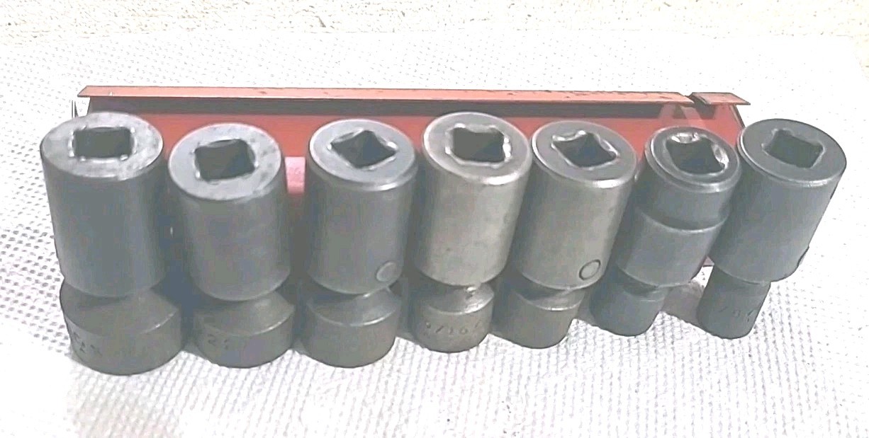 MAC Tools 7pc SAE 3/8″-3/4″ Shallow Swivel Impact Socket Set – 3/8″ Drive & Box
