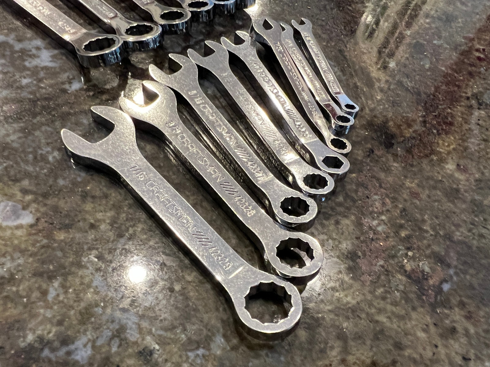 16 Pc Craftsman Stubby Midget Combo Wrench Set SAE 42320-29 Metric 42340-49