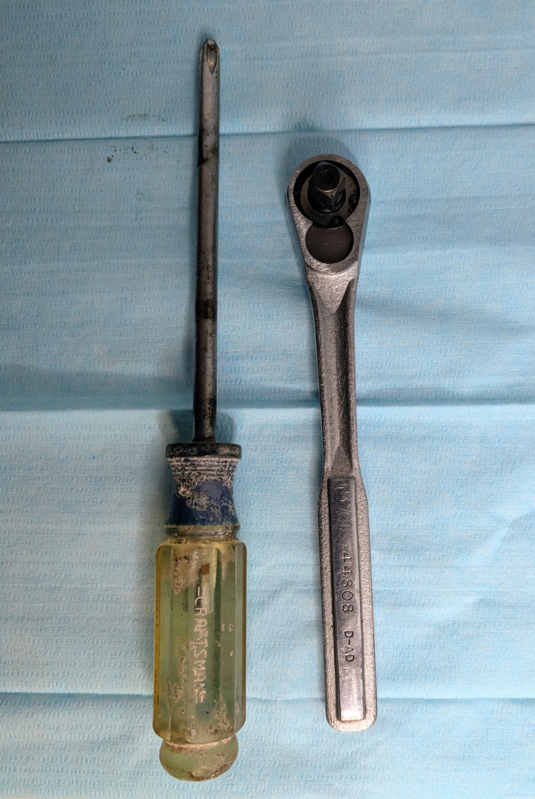 CRAFTSMAN Quick Release 3/8″ Ratchet Wrench USA 44808 D-AD Phillip Screw Driver