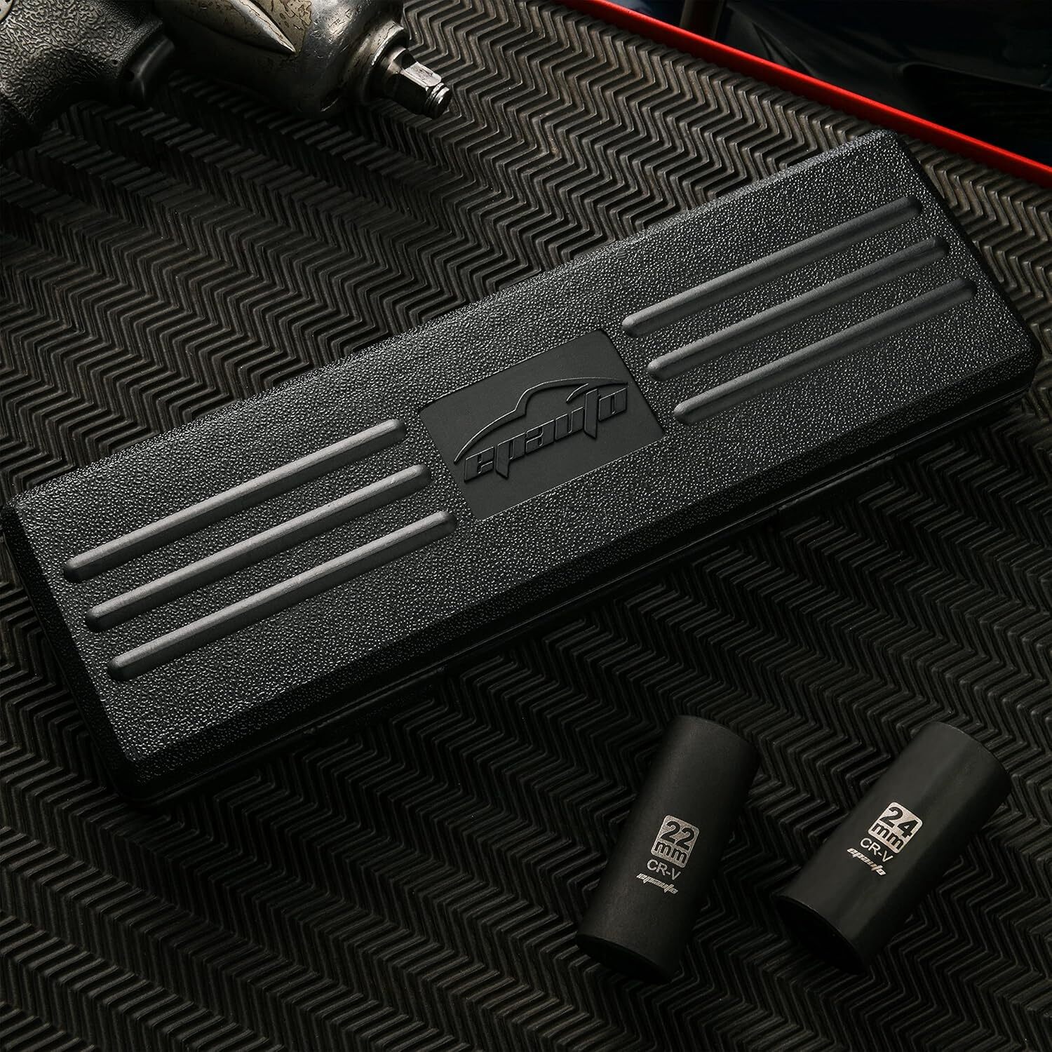 1/2-Inch Drive Metric Deep Impact Socket Set, Cr-V, 6 Points, 11 Sockets