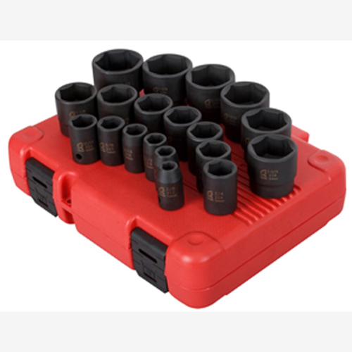 Sunex 2640 1/2Â” Dr. 19 Pc. SAE Impact Socket Set