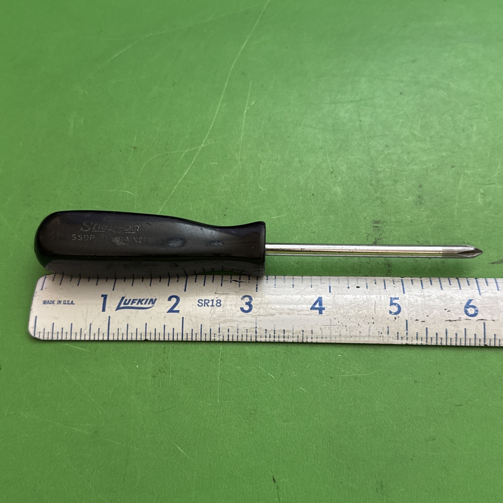 Snap-On Hand Tools USA No.1 Phillips Black Hard Handle Screwdriver MPN SDDP31 -A