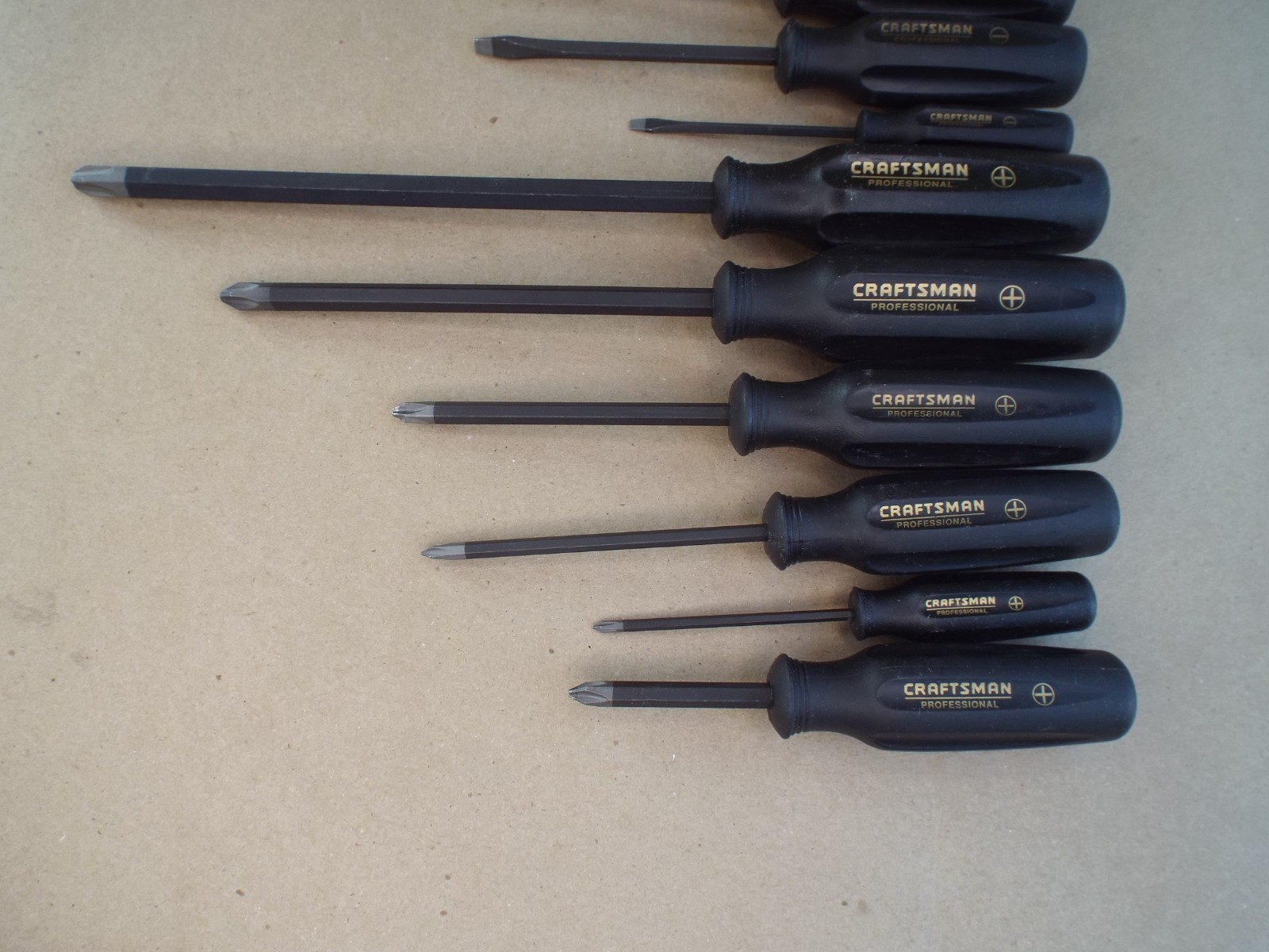 VTG Craftsman Professional Screwdriver Lot Black Handle USA Good Cond! (Read)