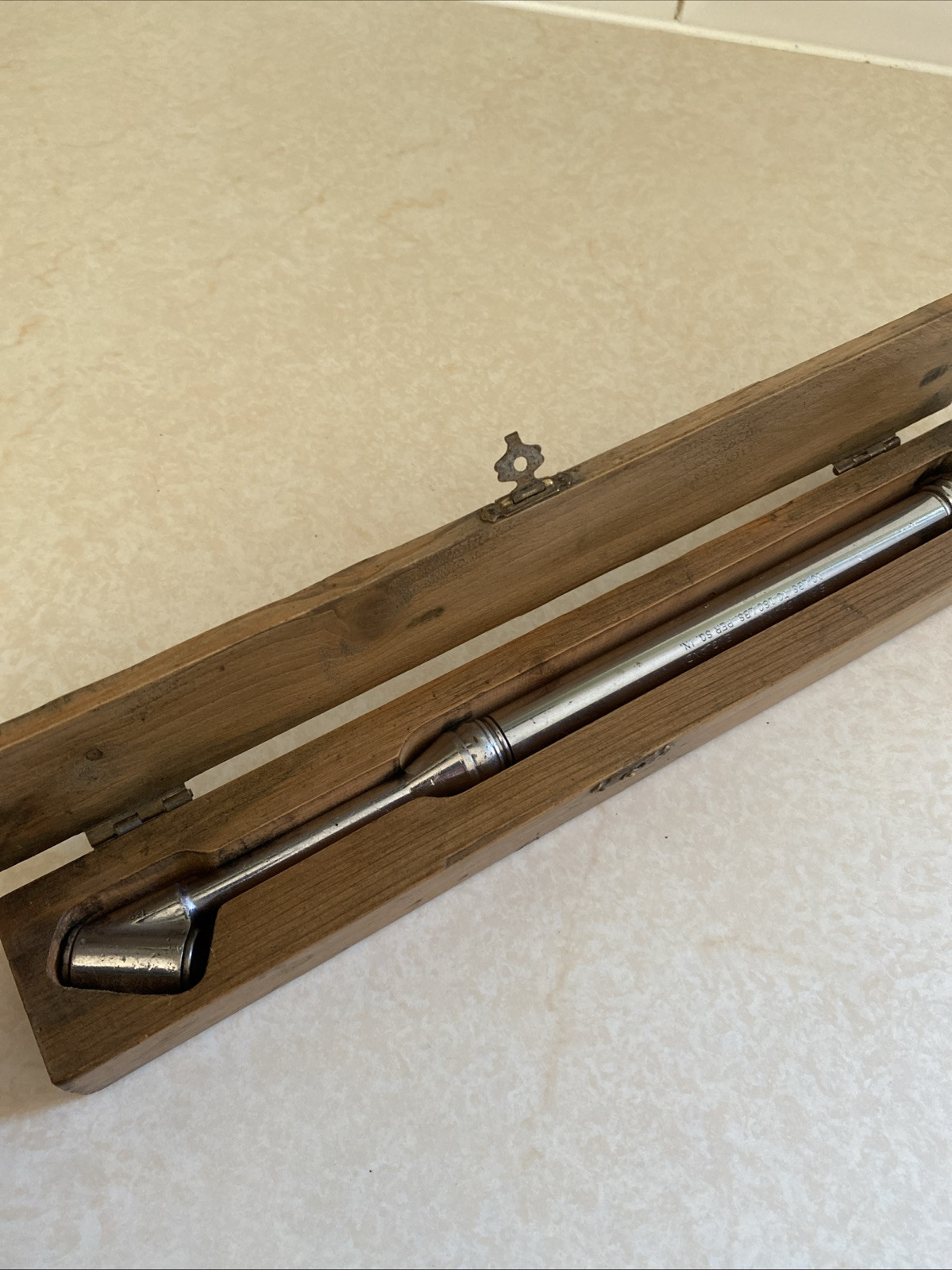 Schrader Service Tyre Gauge In Original Wooden Case Vintage Tool Classic Car