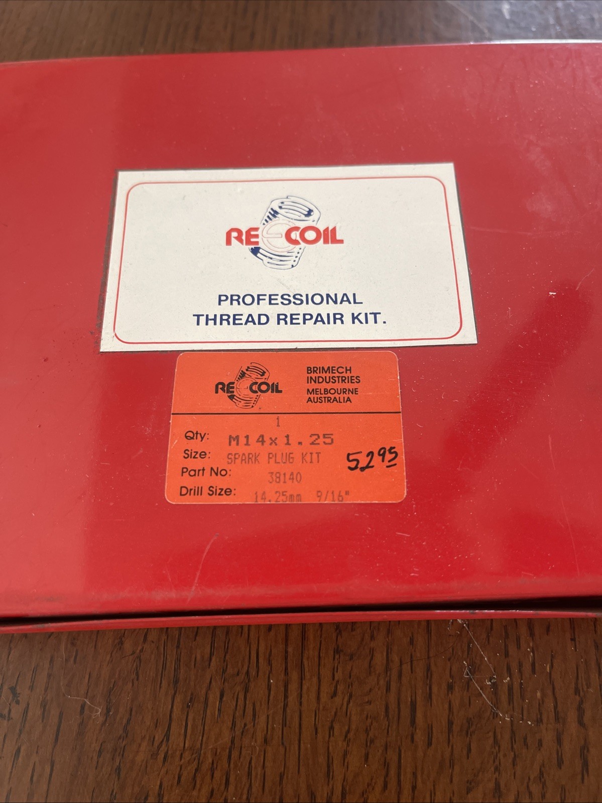 Recoil Professional Thread Repair Kit M14x1.25 Part # 38140 NOS