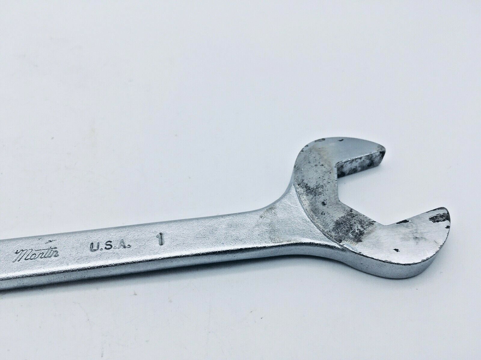 Martin Sprocket 3720 1″ Hex 60° Angled Head Chrome Double Open End Wrench USA