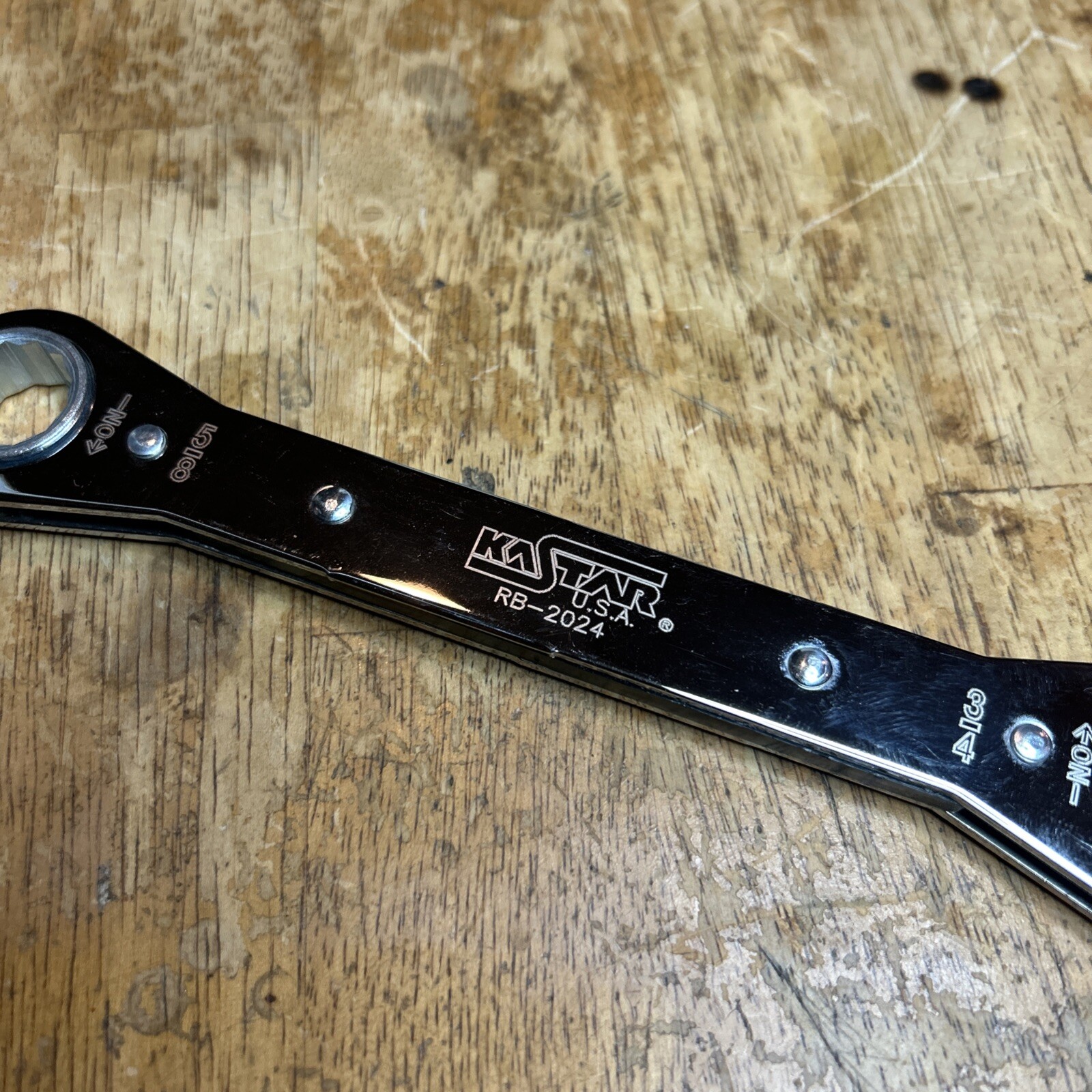 VINTAGE KASTAR TOOLS RB 2024 RATCHETING BOX END WRENCH 5/8″ x 3/4″ FREE SHIP!