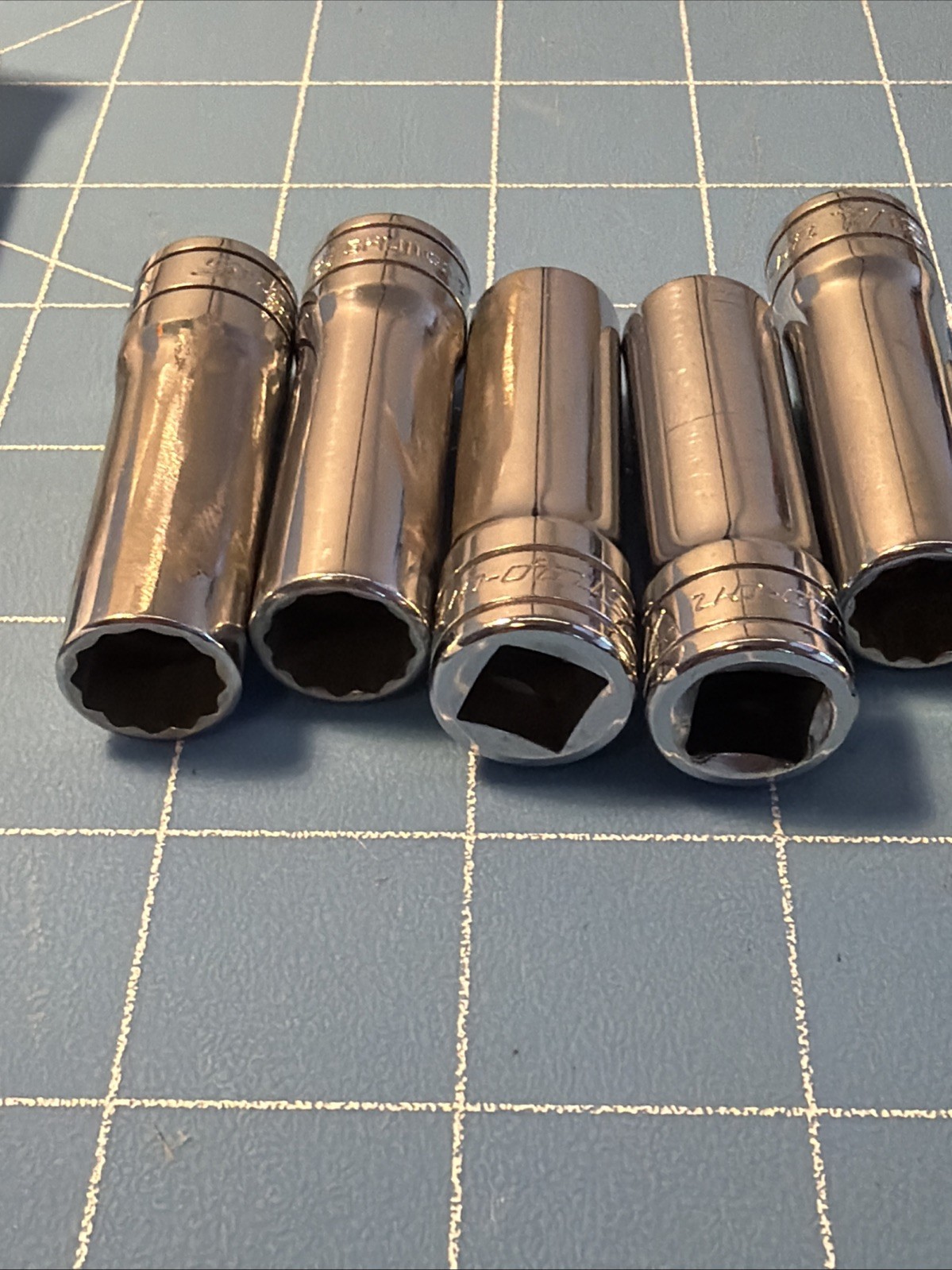Snap On Tools SF141 3/8″ Drive 12 Point 7/16″ Deep Chrome Socket U get 1 of 6
