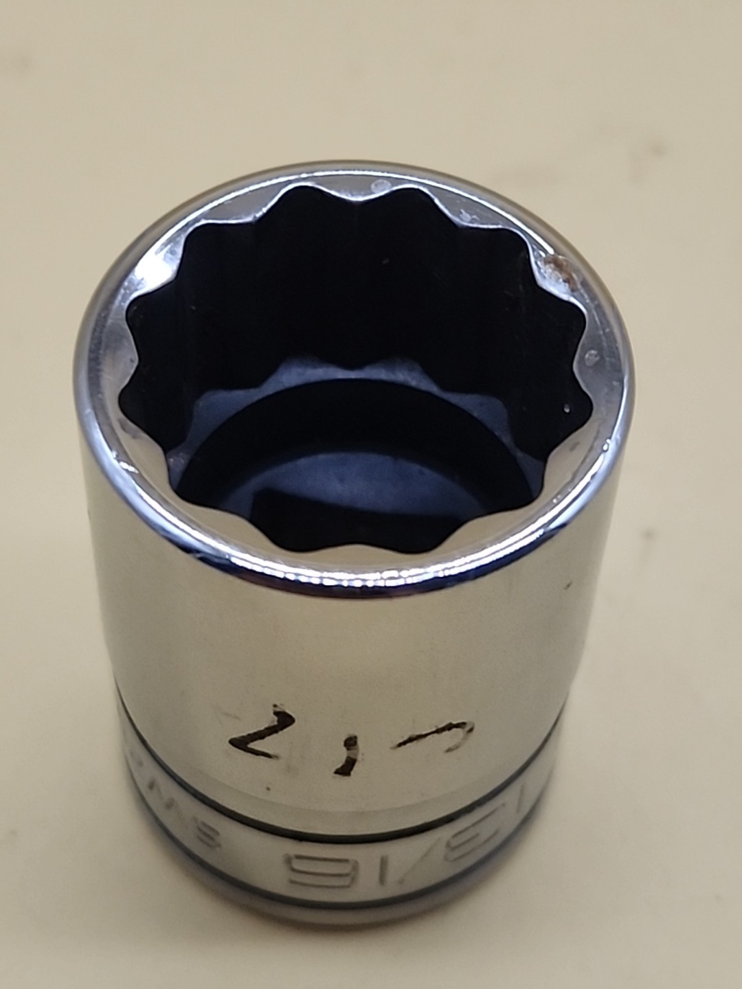 Snap-on Tools 1/2″ Drive SAE 13/16″ Shallow 12-Point Socket SW261 USA