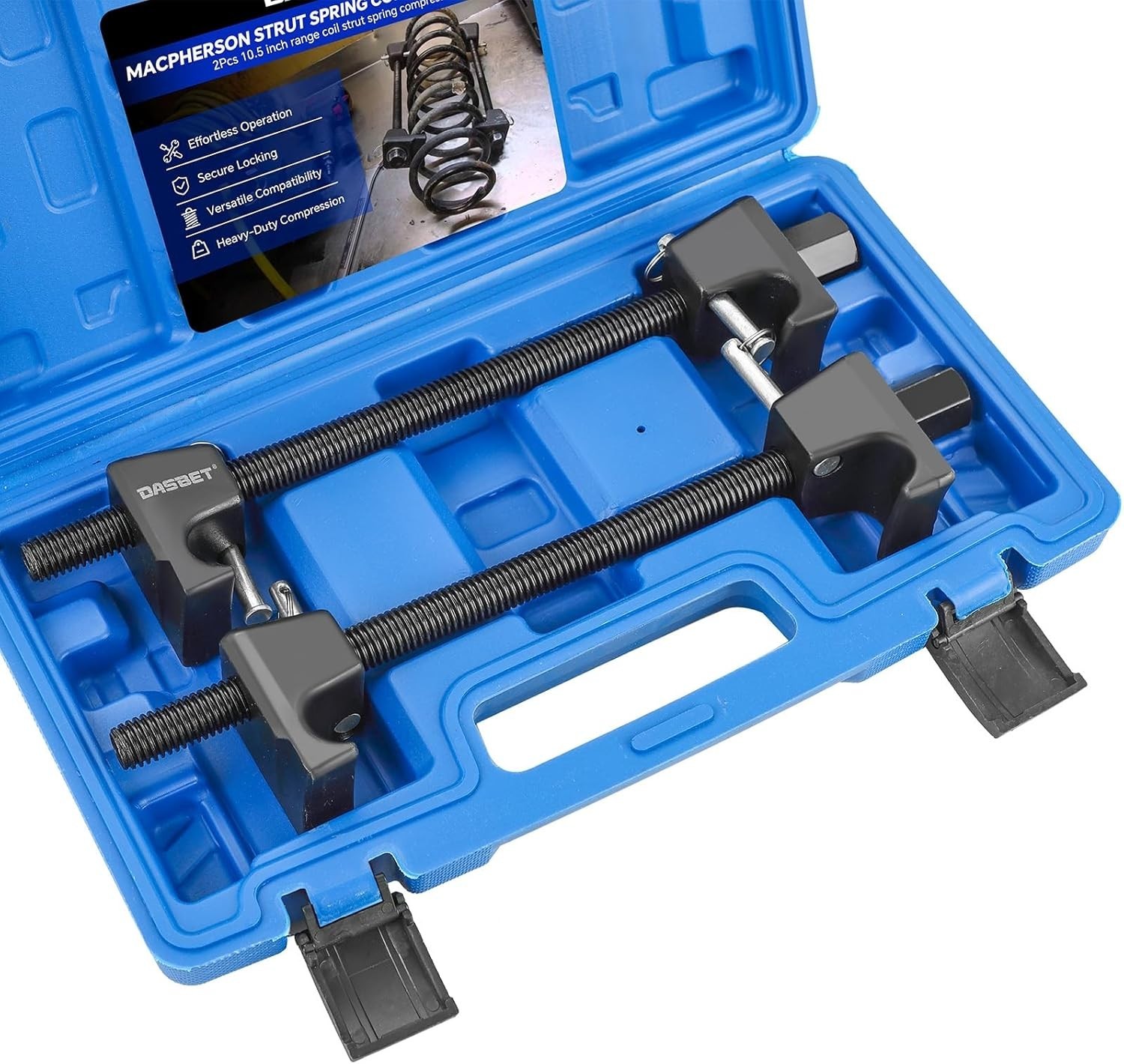 Macpherson Strut 2PCS Coil Spring Compressor Tool Kit with 10.5in Range for Susp