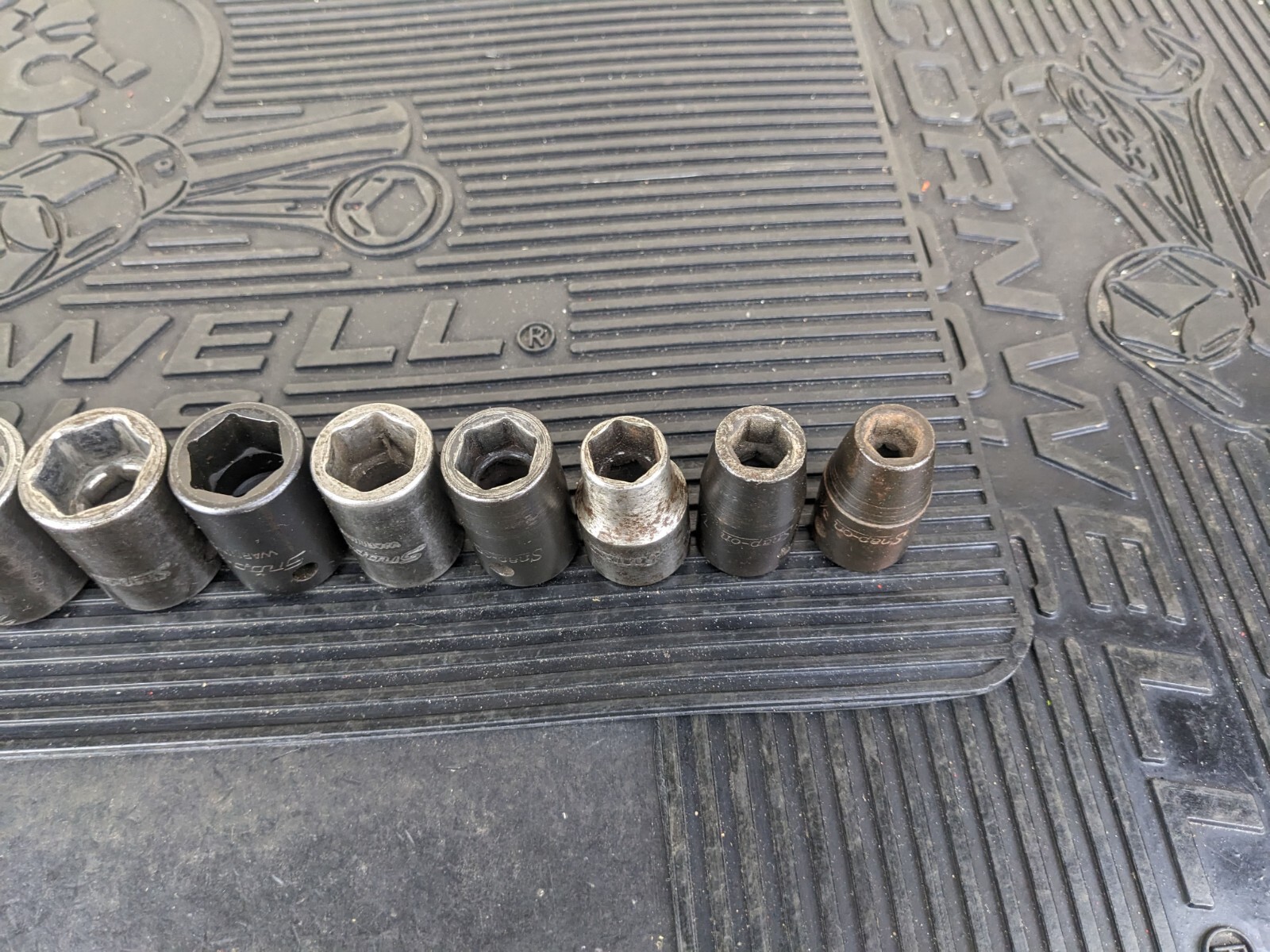 #bg155 Snap-On 14pc 1/2″ Drive 6pt SAE Shallow Impact Socket Set